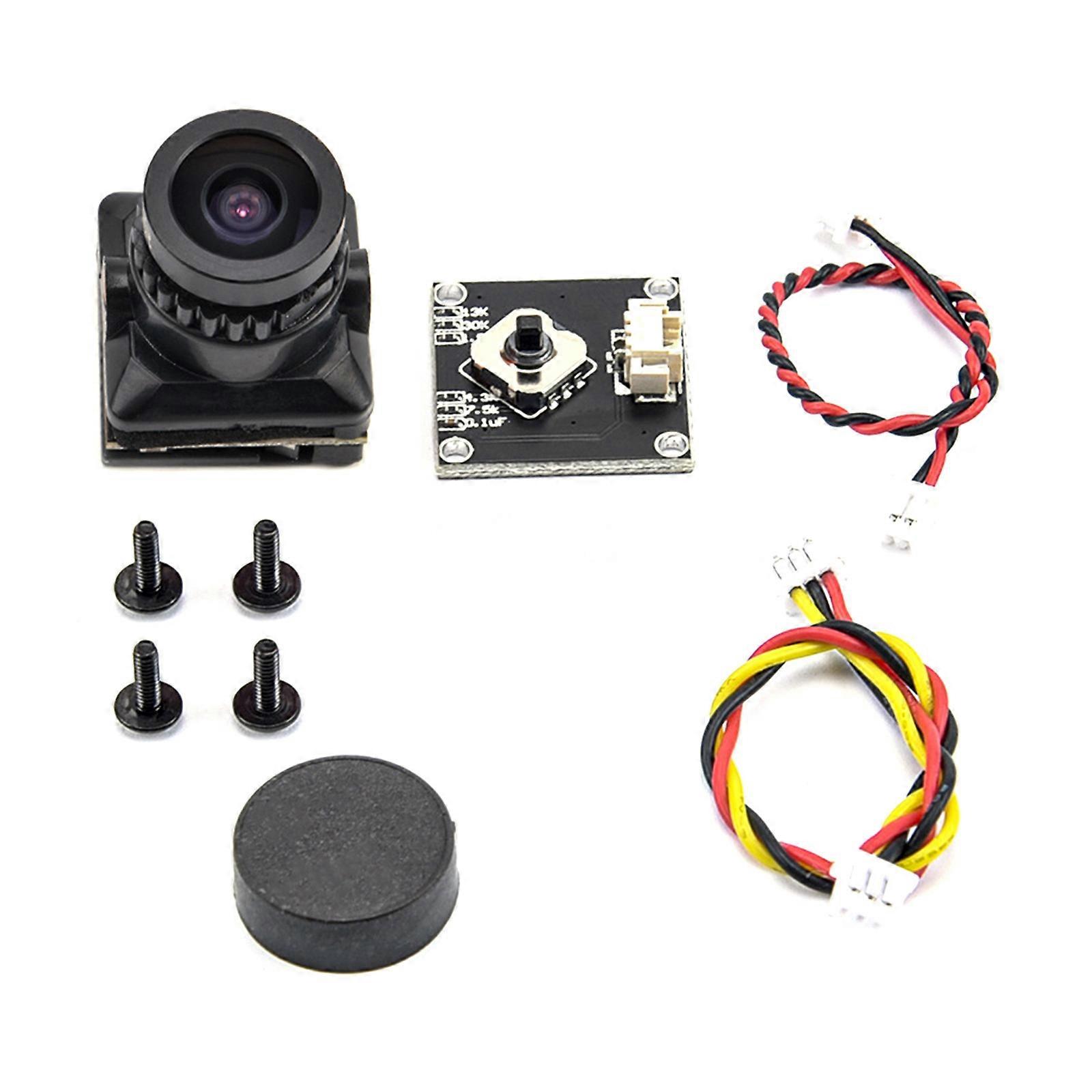 DC5V-30V 1/3 CMOS 1500TVL Upgraded Mini FPV Camera 2.1mm Lens PAL/NTSC Low Latency With OSD for FPV Racing Drones Part  Black