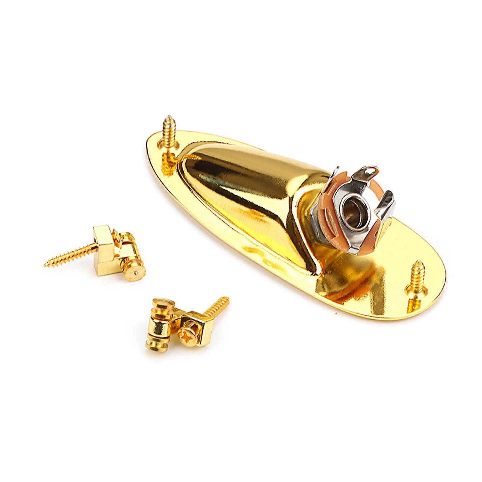 6.35mm Guitar Pickups Output Input Jacks Plug Socket Guitar Input Jacks Socket Output Loaded Boat Style 1/4'' with Screw