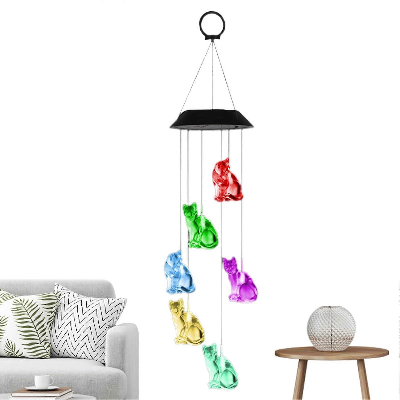 Solar Wind Chimes Color Changing Illuminated Solar Wind Chime Home Decoration for Garden Patio Patio Window Ref: 4492