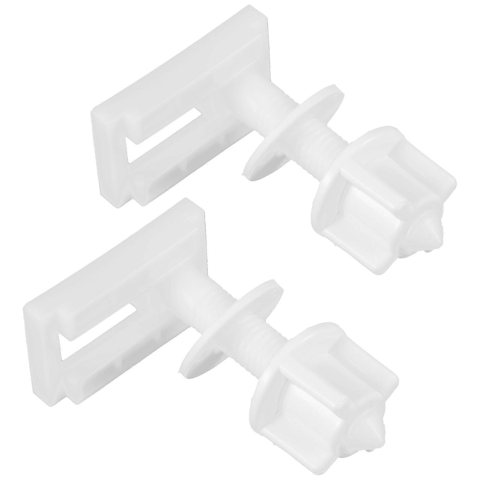Complete Toilet Seat Screw Set, Durable Plastic Hinge Bolts with Nuts and Washers