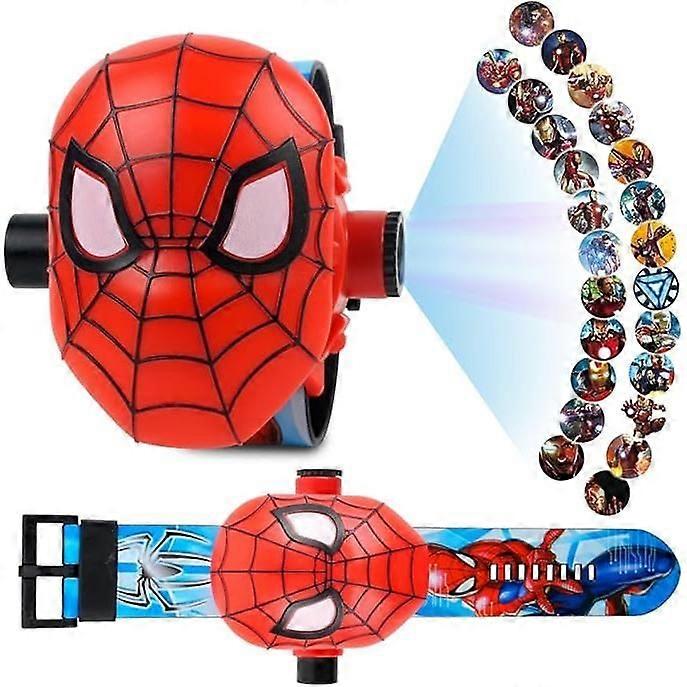 Zegarek cyfrowy dla dzieci, Zegarek z projektorem dla dzieci, Projektor cyfrowy, Zegarek cyfrowy dla dzieci z 24 wzorami Spider-Mana