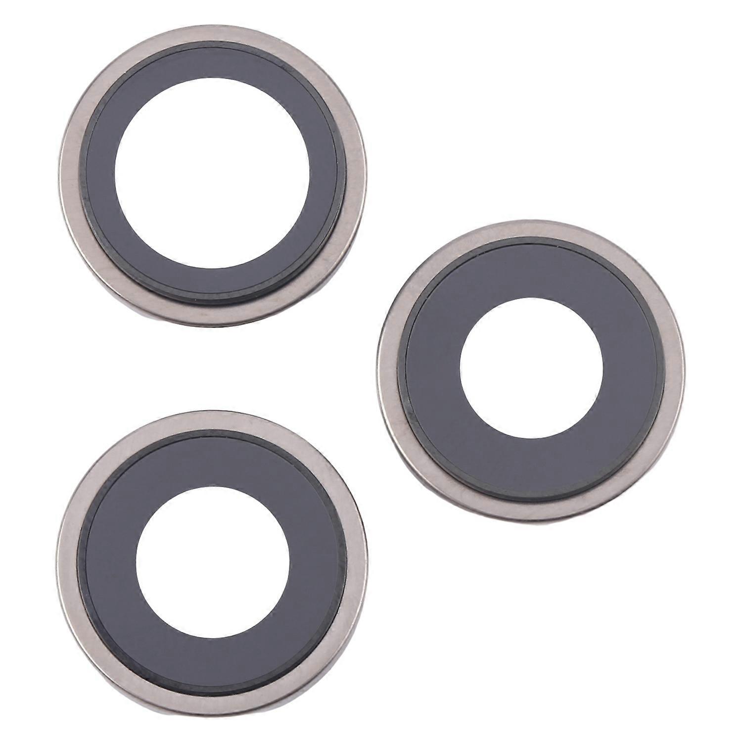 For iPhone 16 Pro 1 Set OEM Rear Camera Rim Lens Cover with Adhesive Sticker (Without Logo)Titanium