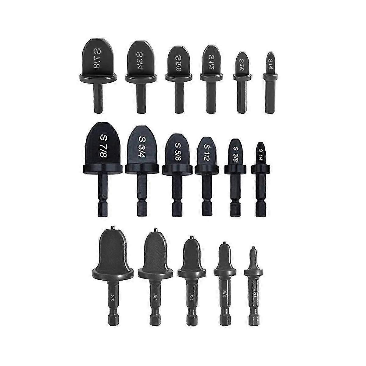 17Pcs Imperial Tube Expander Electric Drill Bit Flaring Tools Air Conditioner Copper Pipe Hex Elect
