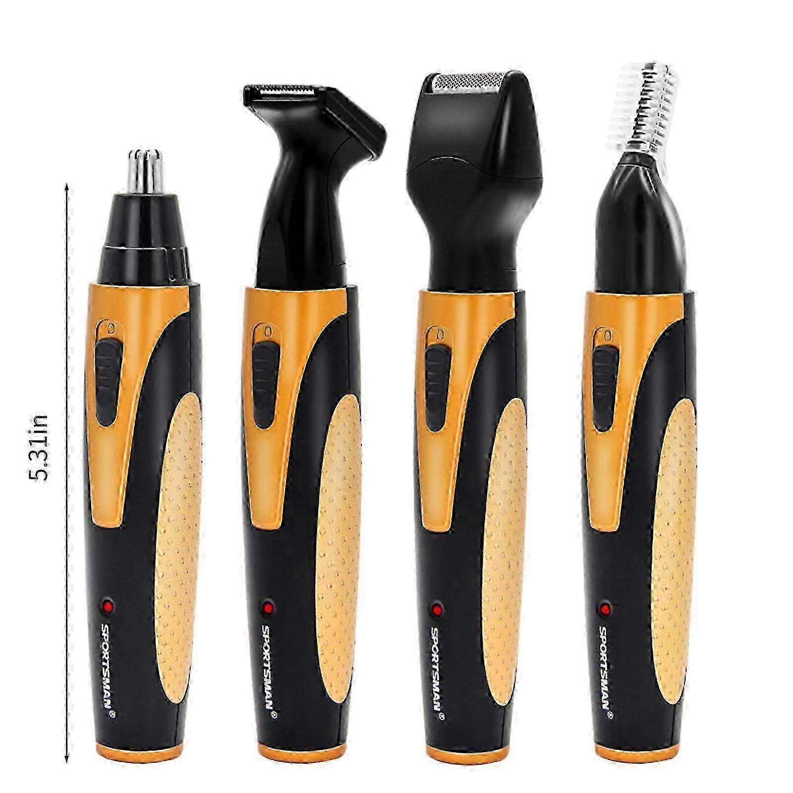 4 In 1 Rechargeable Nose Hair Clipping Device Suitable for Various Grooming Needs Such as Nose, Ear, Beard, Eyebrow, and More