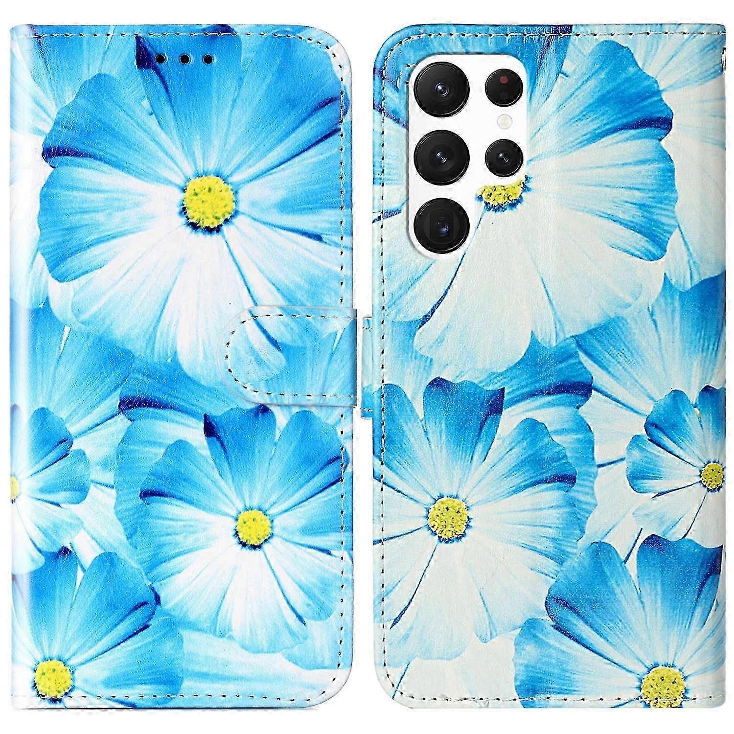 PU Leather Flip Case for Smartphone with Elegant Pattern Design