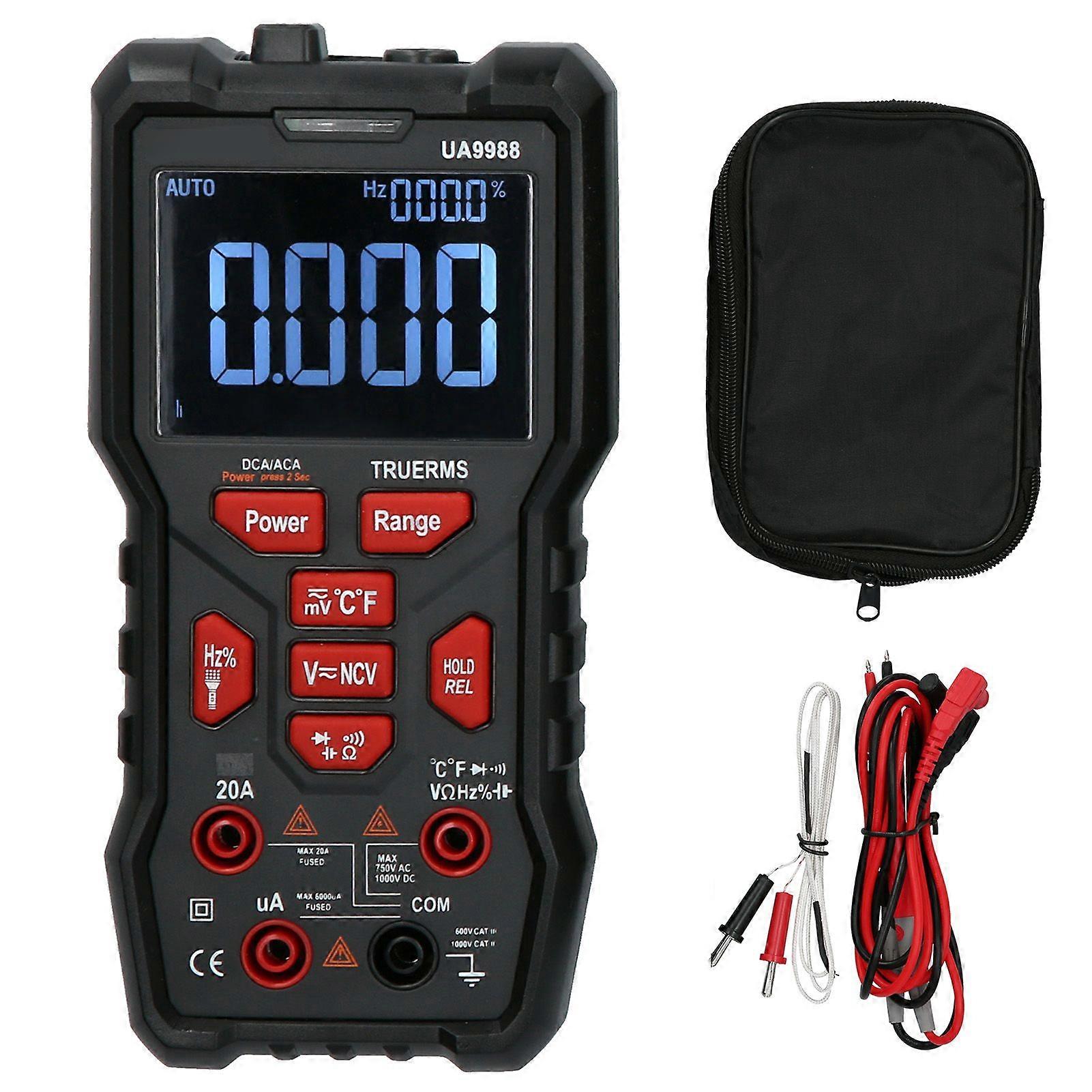 High quality  Black multimeter UA9988 intelligent full-button digital display