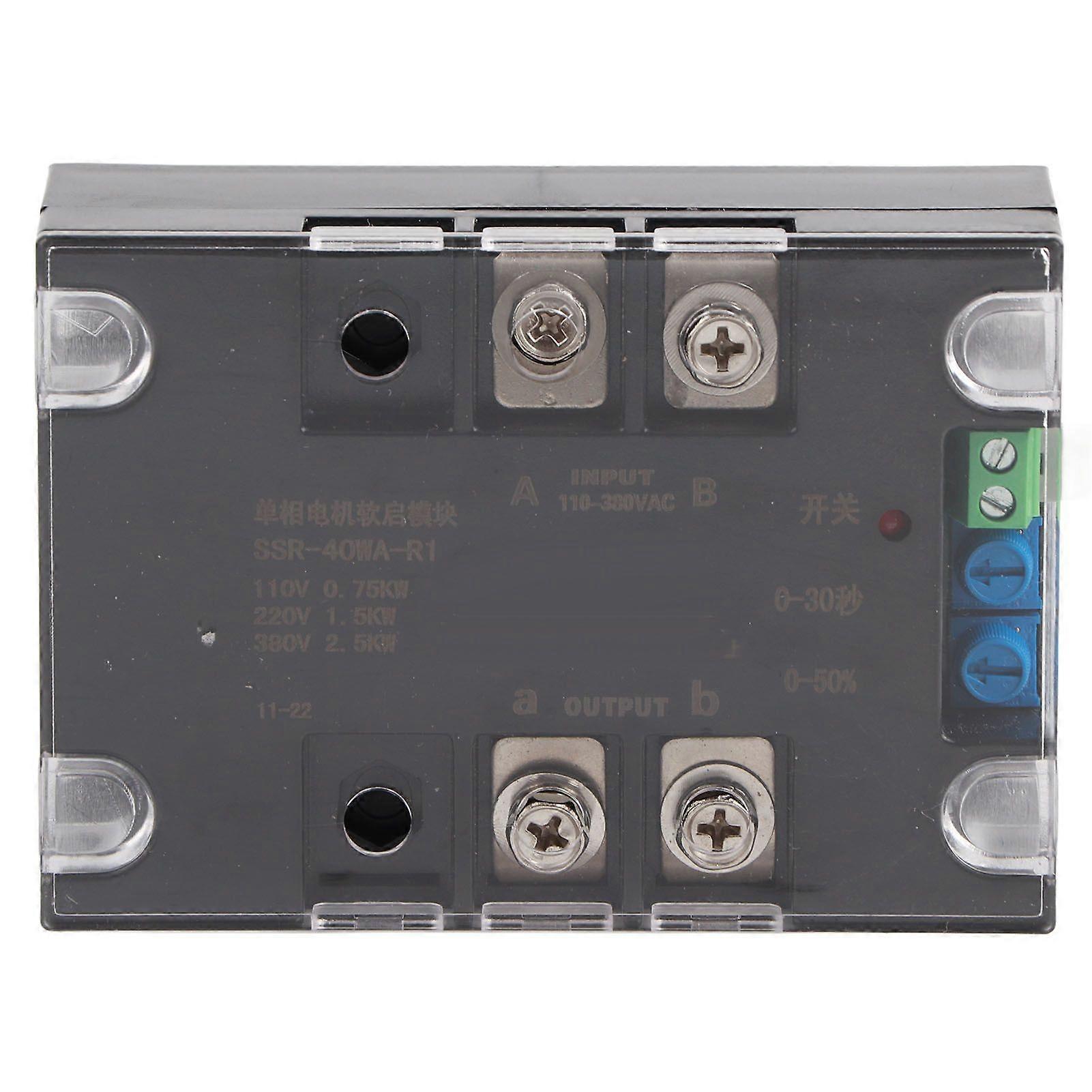 High quality Aluminum base SSR-40WA-R1 (1.5KW) single-phase two-phase motor soft starter