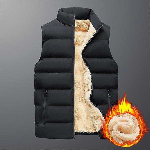 Mens Fashion Autumn And Winter Thickened Jacket Vest For Down Cotton Sleeveless Jacket Waistcoat Man Plus Size 10XL Warm Mens Clothing