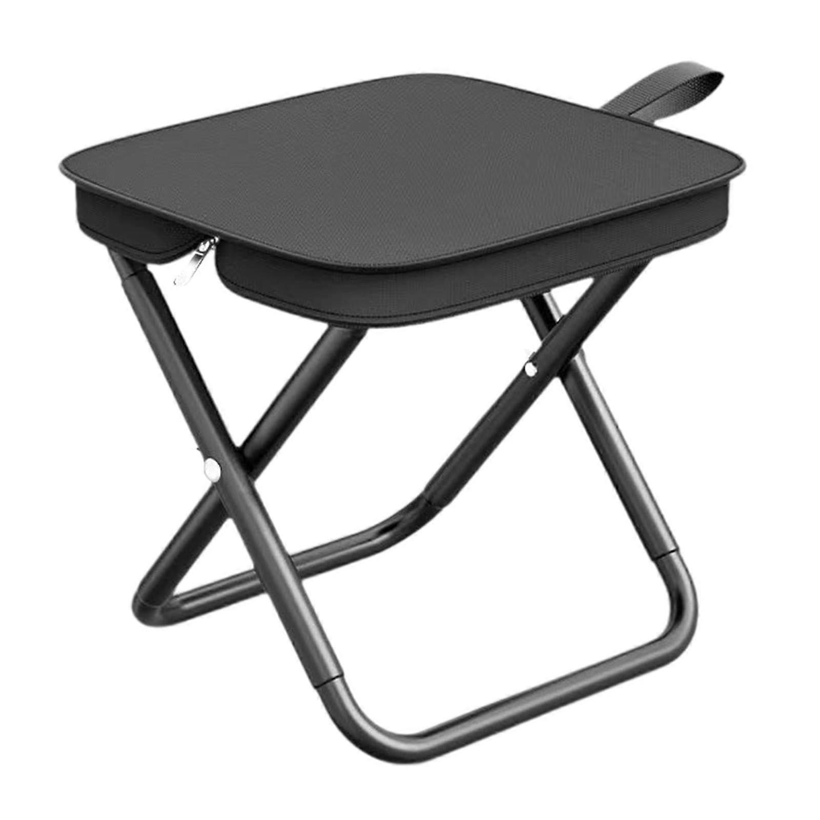 Camping Stool - Lightweight Portable Folding Chair for Fishing, Picnic, Backpacking, Beach - Black, Compact Design