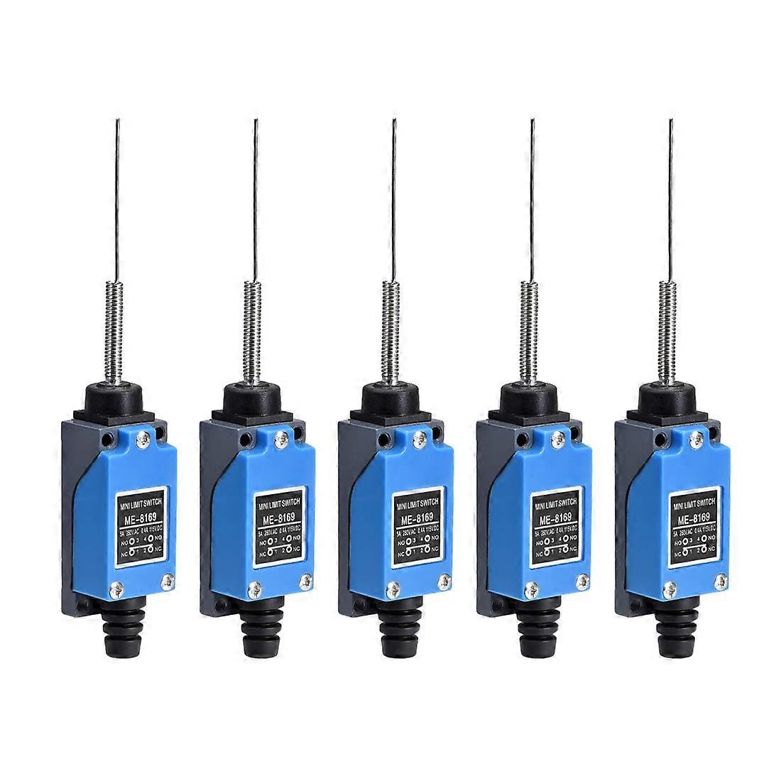 ME8169 Cat Whisker Flexible Coil Spring Momentary Limit Switch 1NC1NO 5pcs for CNC Mill 3D printer Door Switch