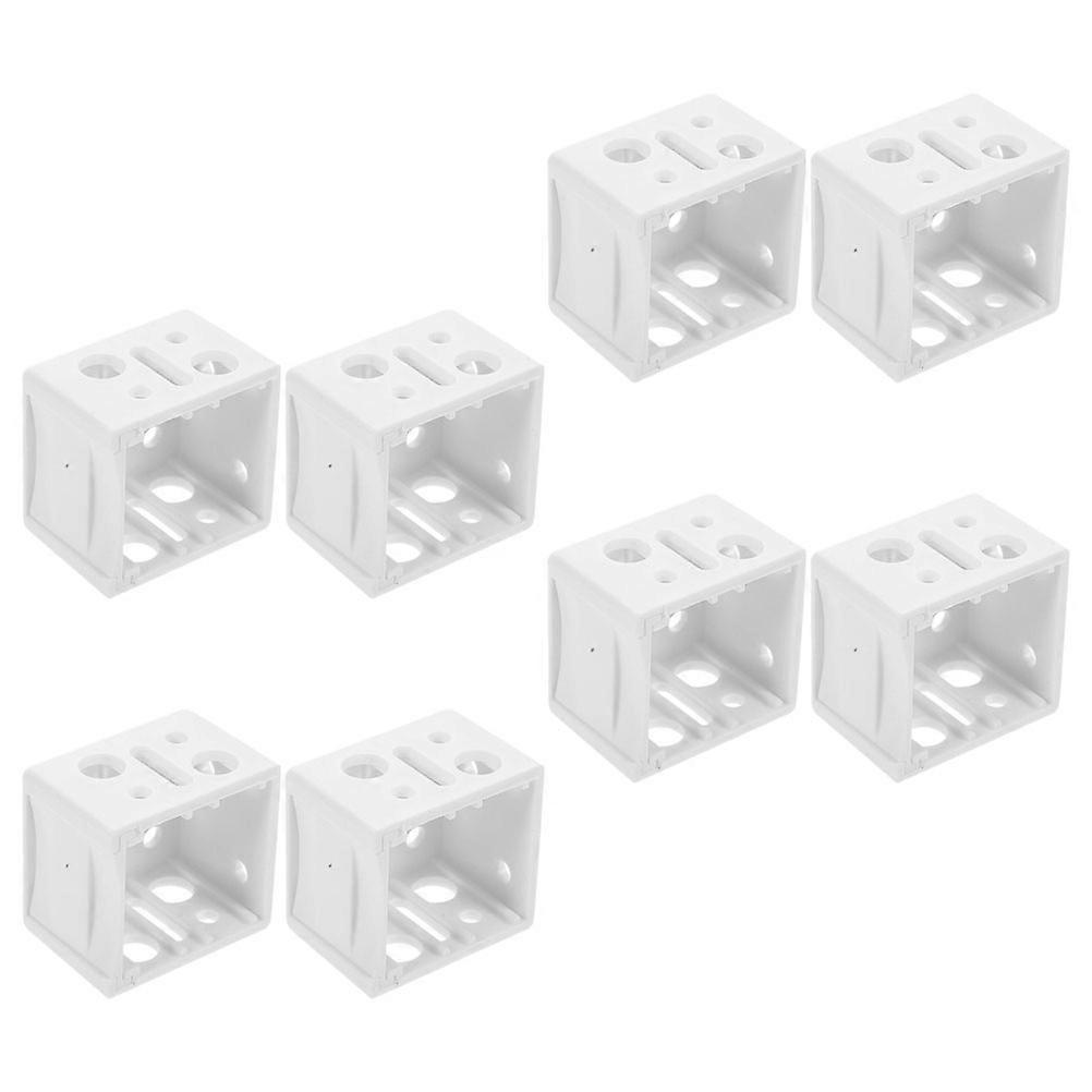 8pcs Blind Fixing Brackets for Window Blinds – Compact Mini Headrail Holders for Easy Installation, Fits Various Curtain Styles