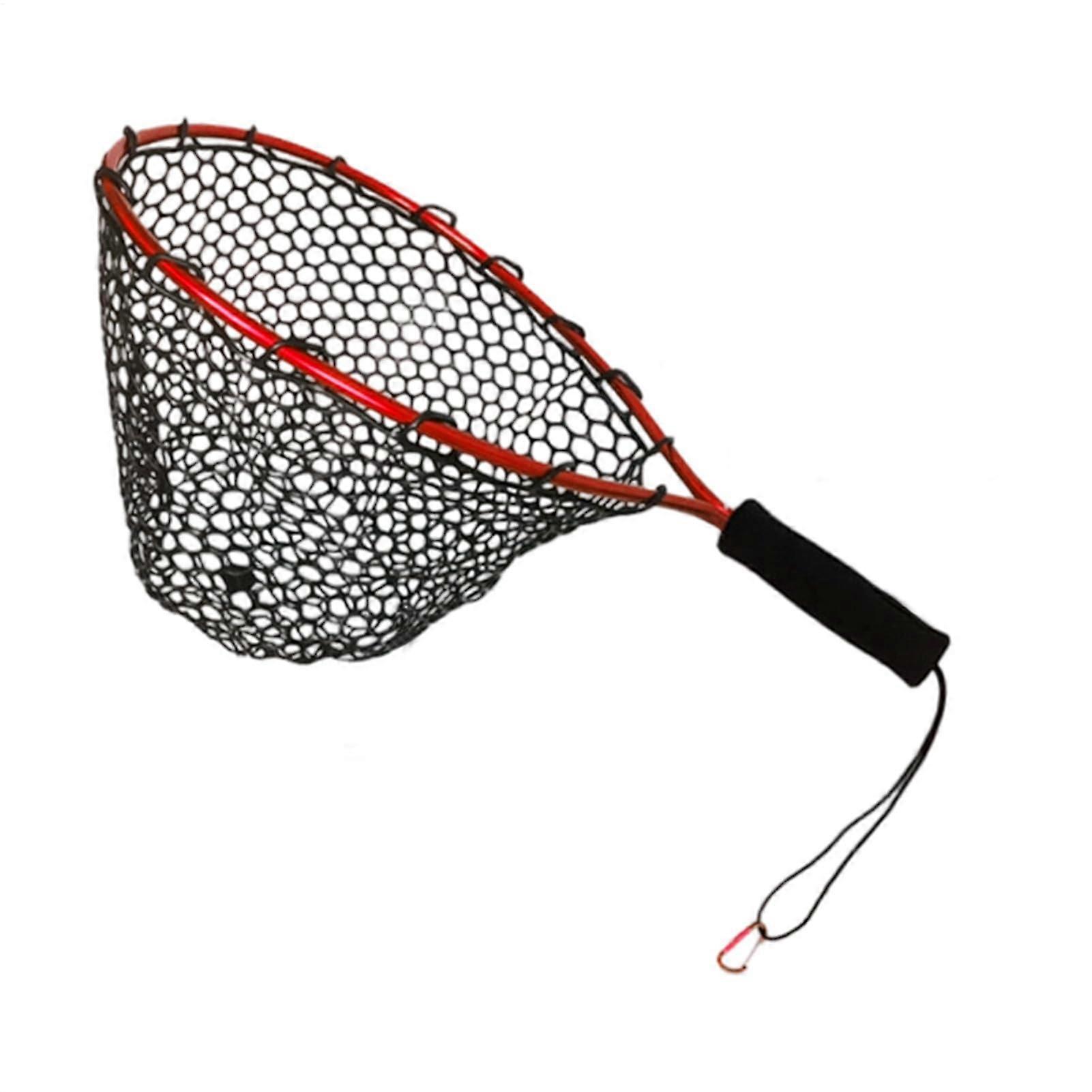 Dip Net With Handle - Portable Aquarium Net For Shallow Water, Lightweight Dip Net For Kayak, Mountain Ponds, Streams, Red