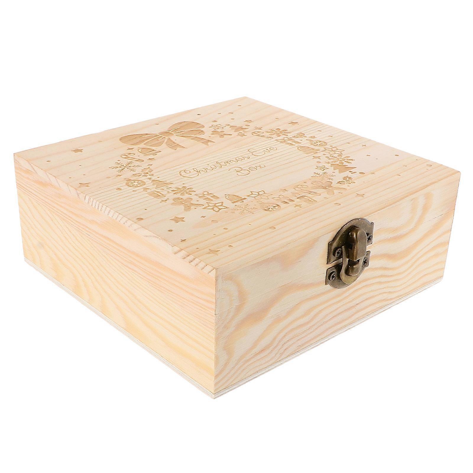 Decorative Storage Box Creative Wreath Wooden Case Square Shape High-End Crafts 1Pcs