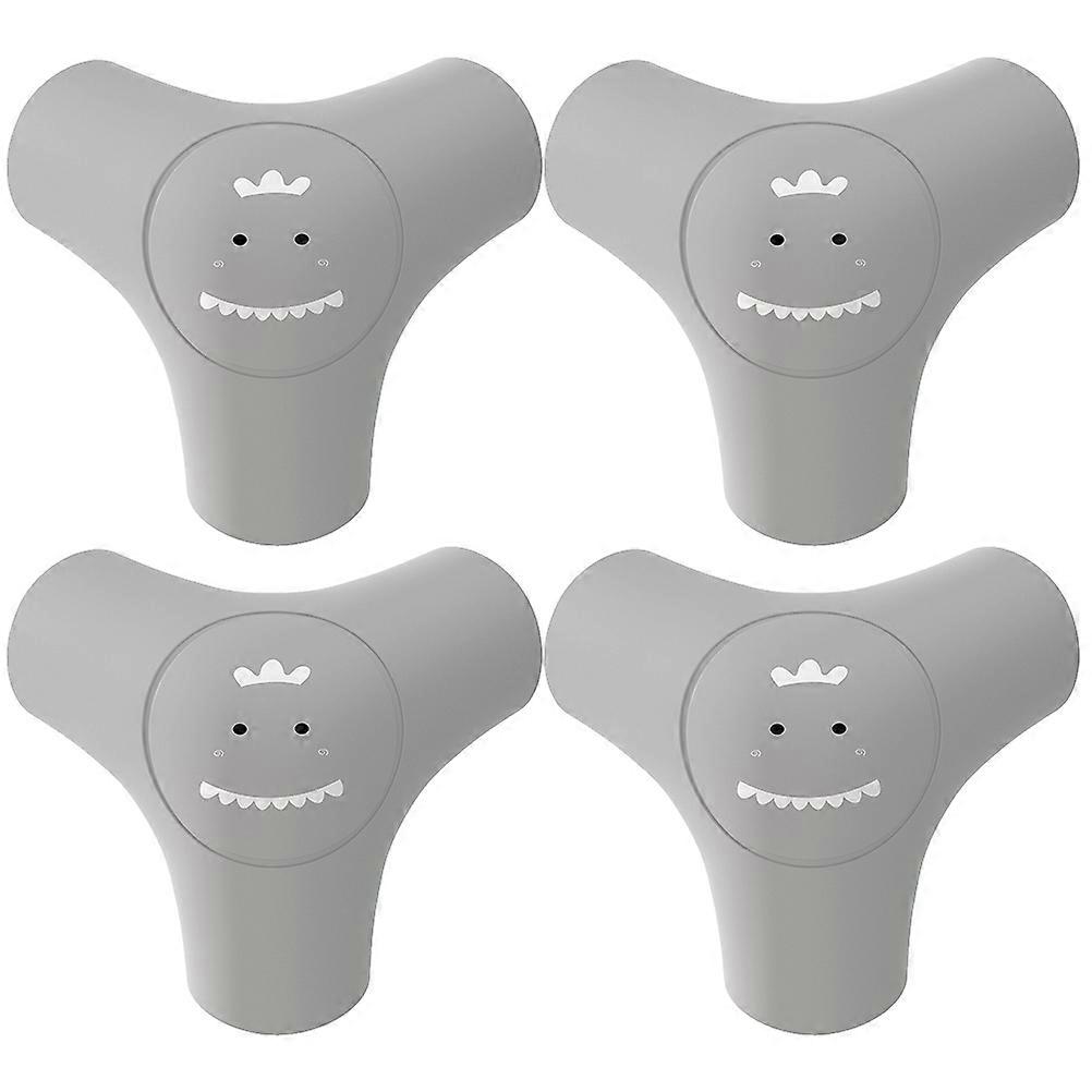 Soft Silicone Corner Protectors for Table, Wall, and Furniture Safety – 4PCS Grey Collision Table