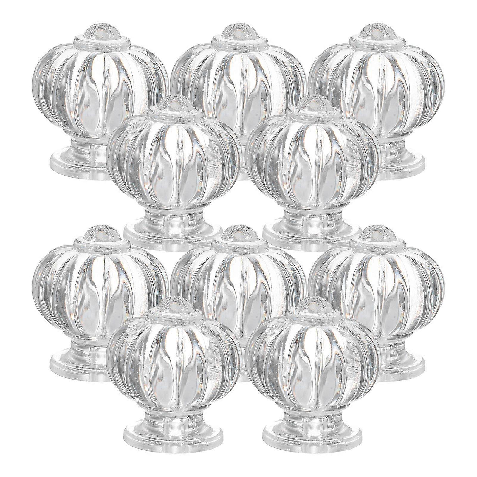 Here's a polished and professional product description based on your input:
**10pcs Transparent Decorative Cabinet Knobs – Clear Crown Shaped