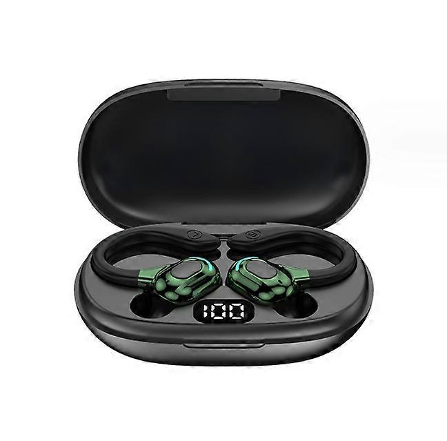 Wireless Earbud,Sports Bluetooth 5.3 Headphones,Bluetooth Earbud with Mic Deep Bass for iPhone/Android(Green)