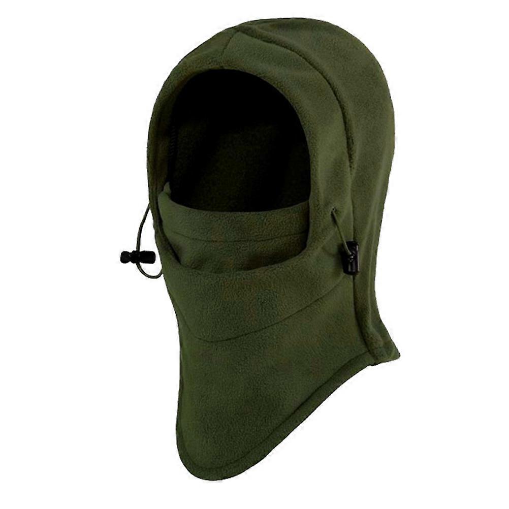 Balaclava Hood Windproof Hat Face Mask Thermal Warm Army Green Full Face Coverage For Cycling Skiing 1Pack