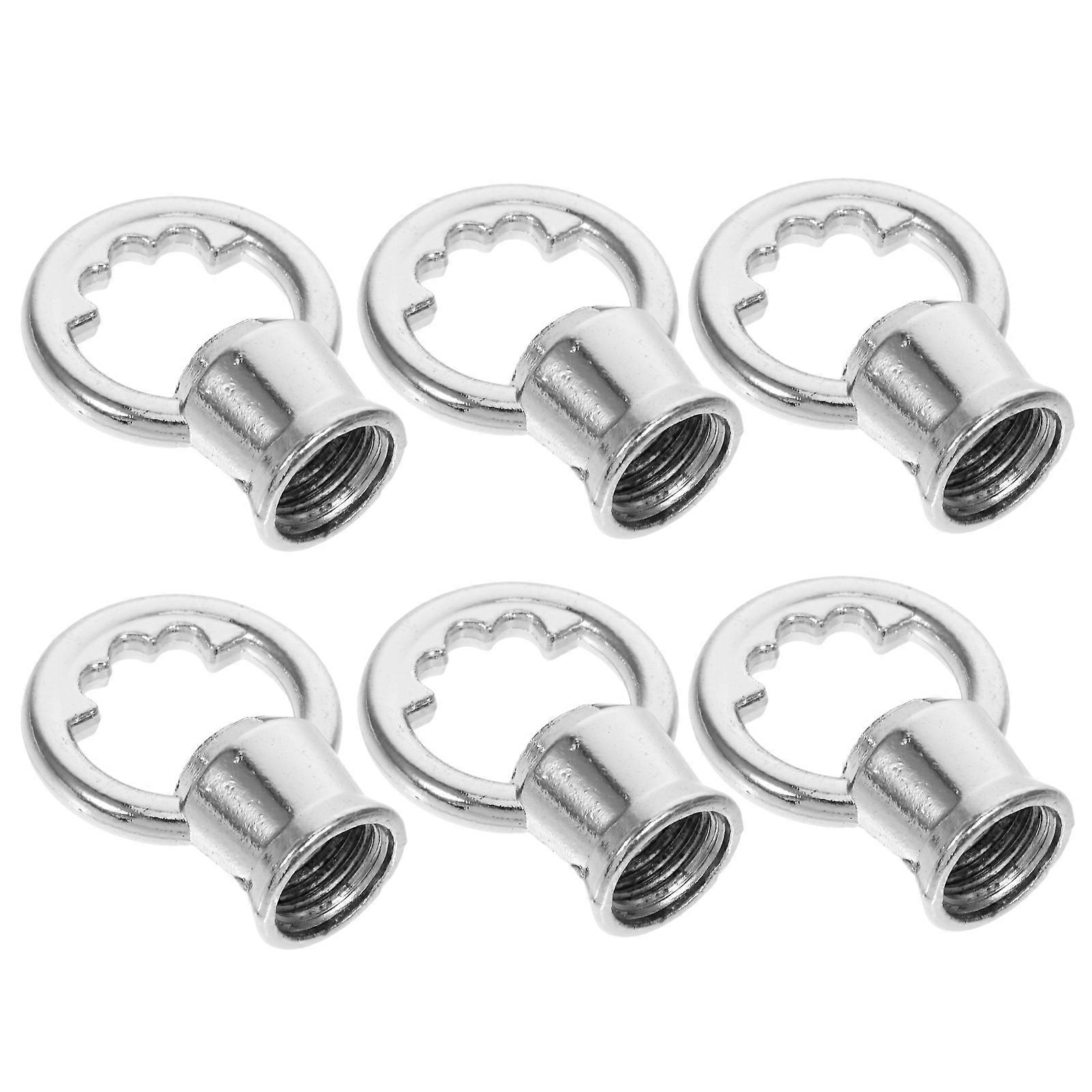 6pcs Vintage Style M10 Female Thread Eye Nuts, Closed Loop Hanging Hooks for Pendant Lights, Chandeliers & Ceiling Roses, Ideal for Home & Restaurant