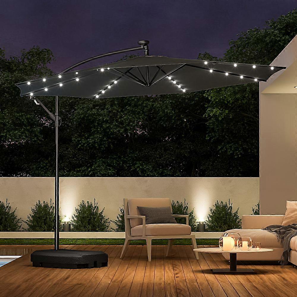 Cantilever Parasol 3M Umbrella with Rectangular Base