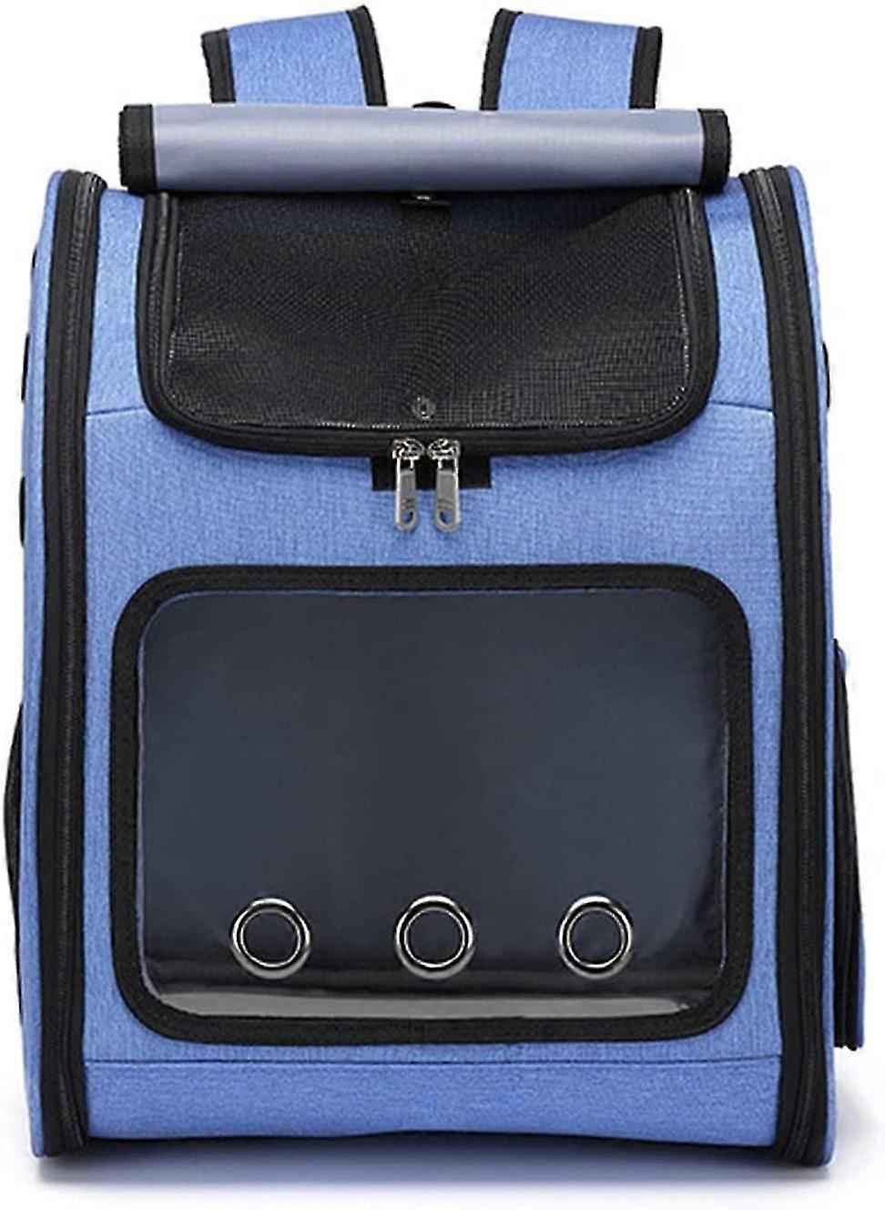 Dog Carrier Backpack, Foldable Pet Backpack, Adjustable Shoulder Strap, Washable Wool Mat