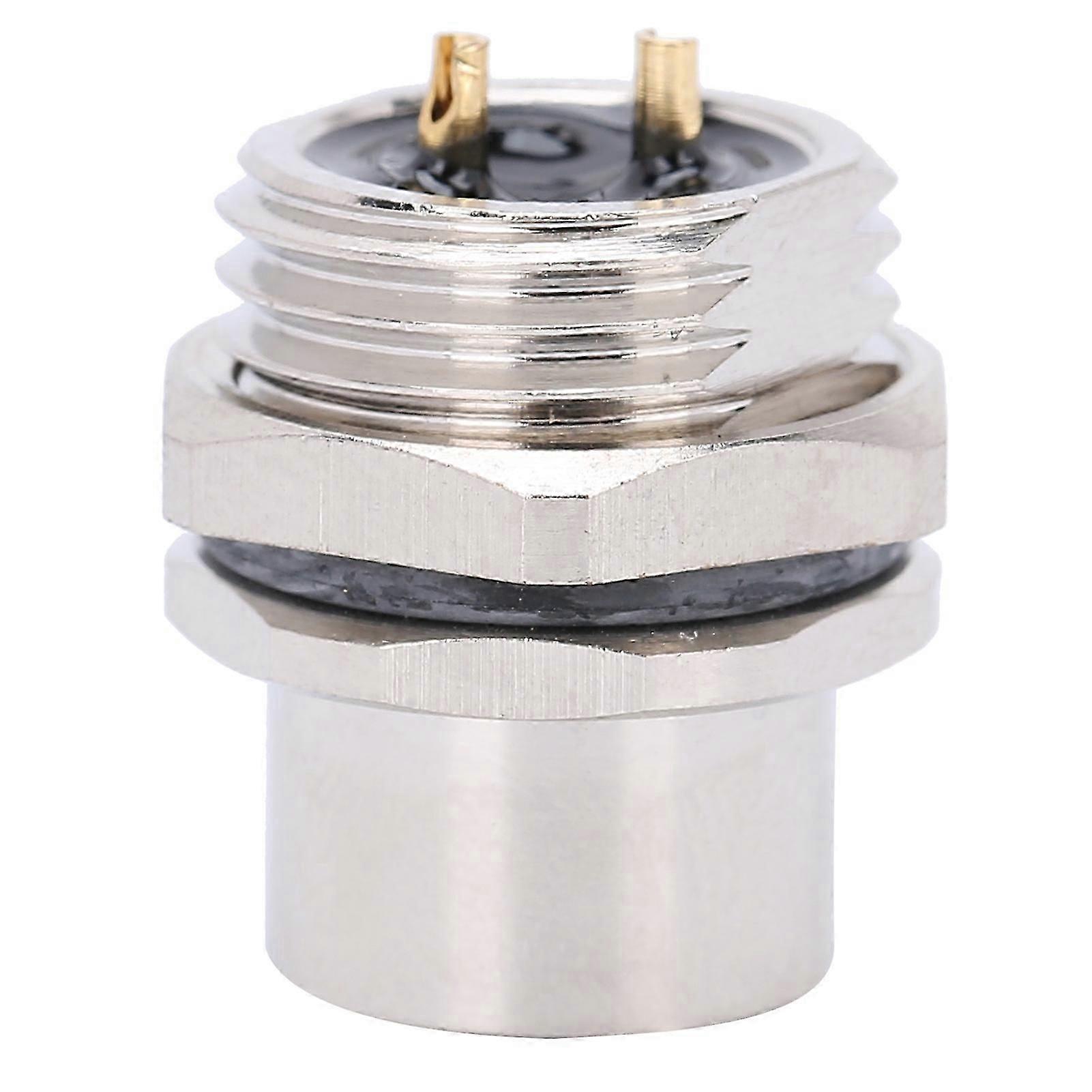 Panel Mount Socket 2 Pin Waterproof Connector Industrial Thread Power Outlet M12?B?S2