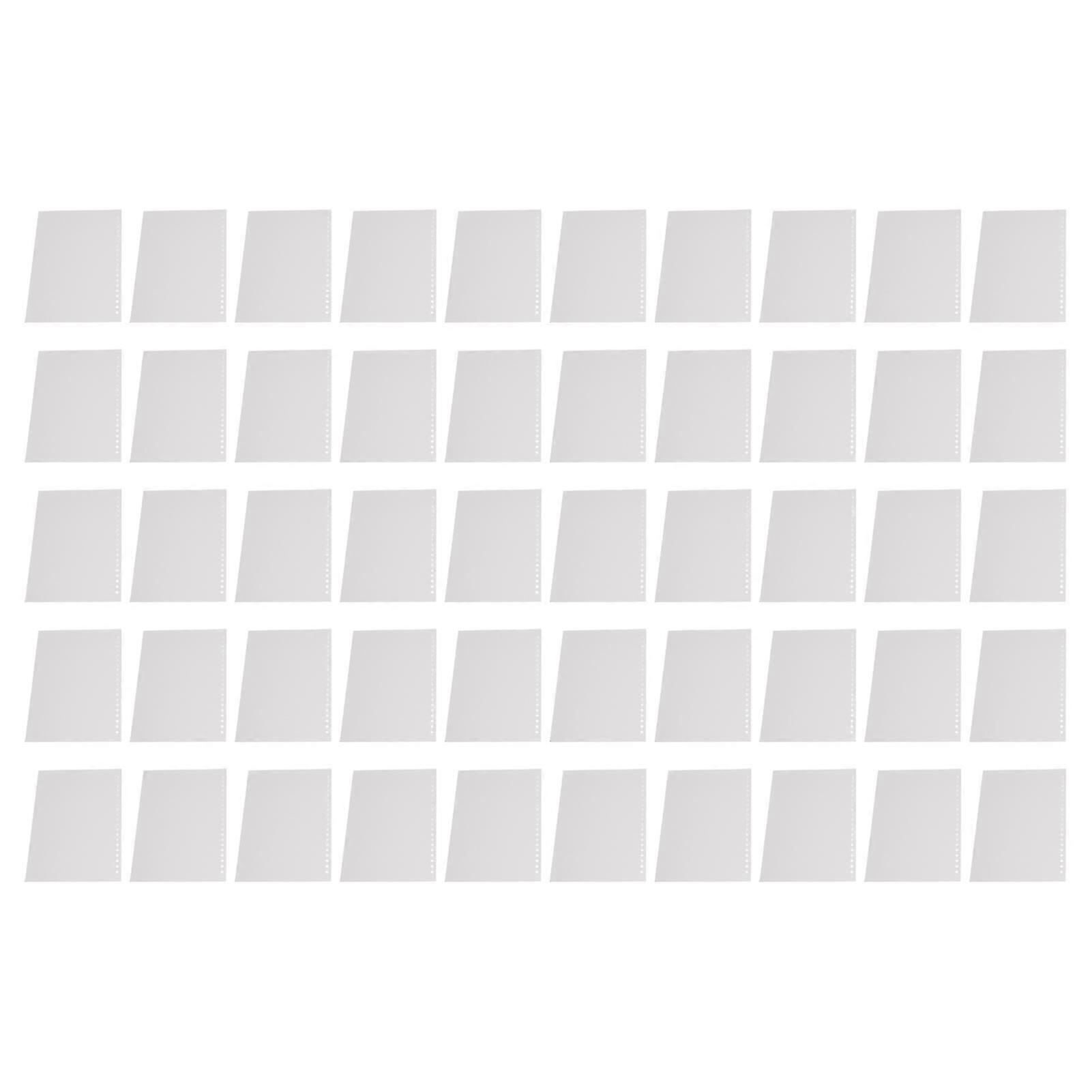 50Pcs Sheet Protector Paper Binding Cover Matte A5 20 Holes PP Plastic for Presentation White