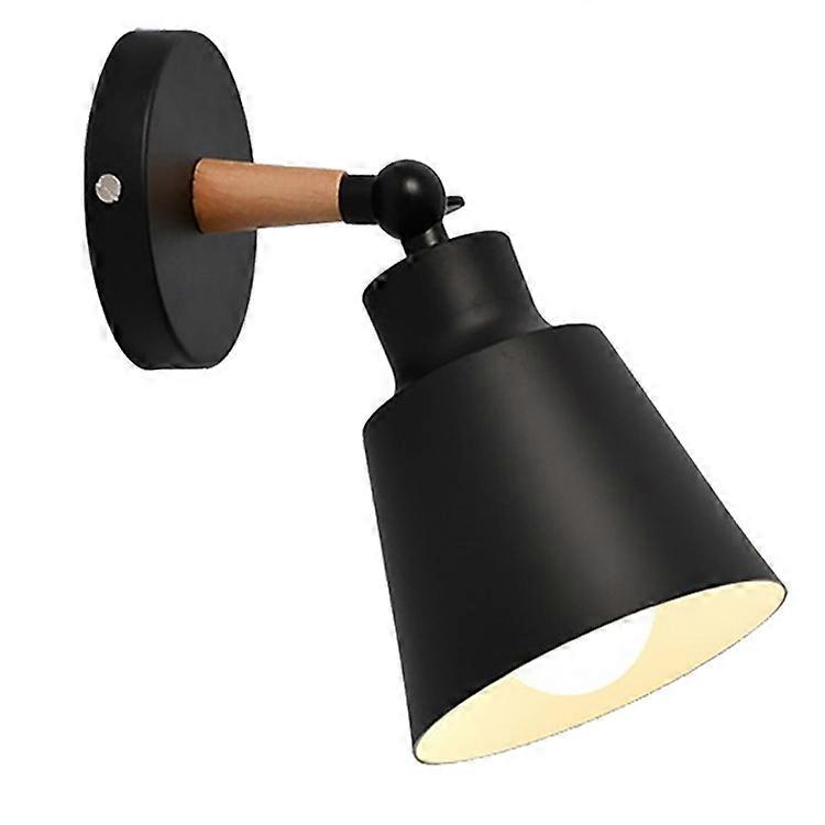 2 Packs，E27 Metal Adjustable Retro Indoor Wall Lamp，Black