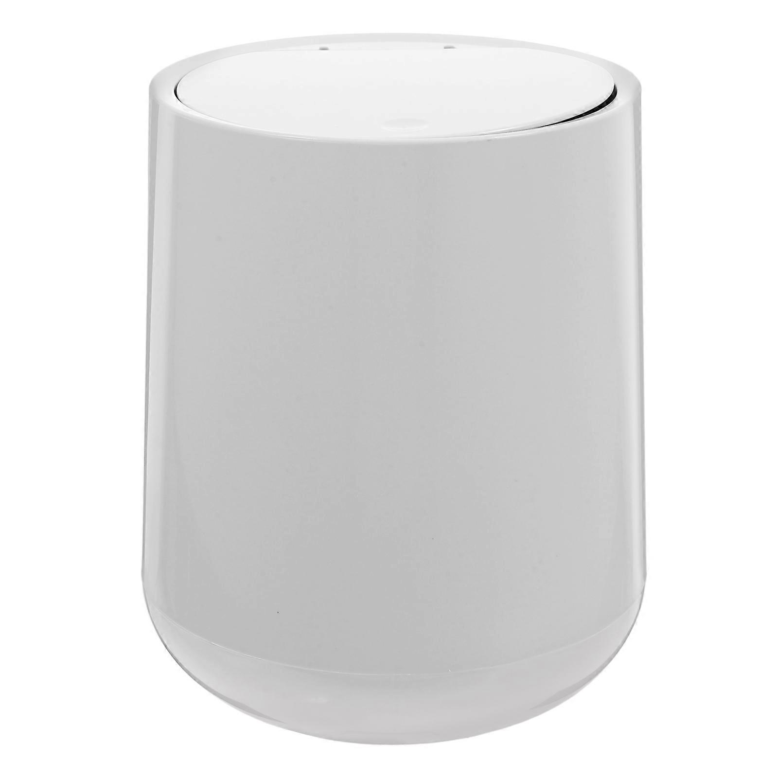 Coffee Table Trash Can Plastic Stylish Room Use Light Grey 17x14.5x14.5cm Button-Operated Lid 1Pack