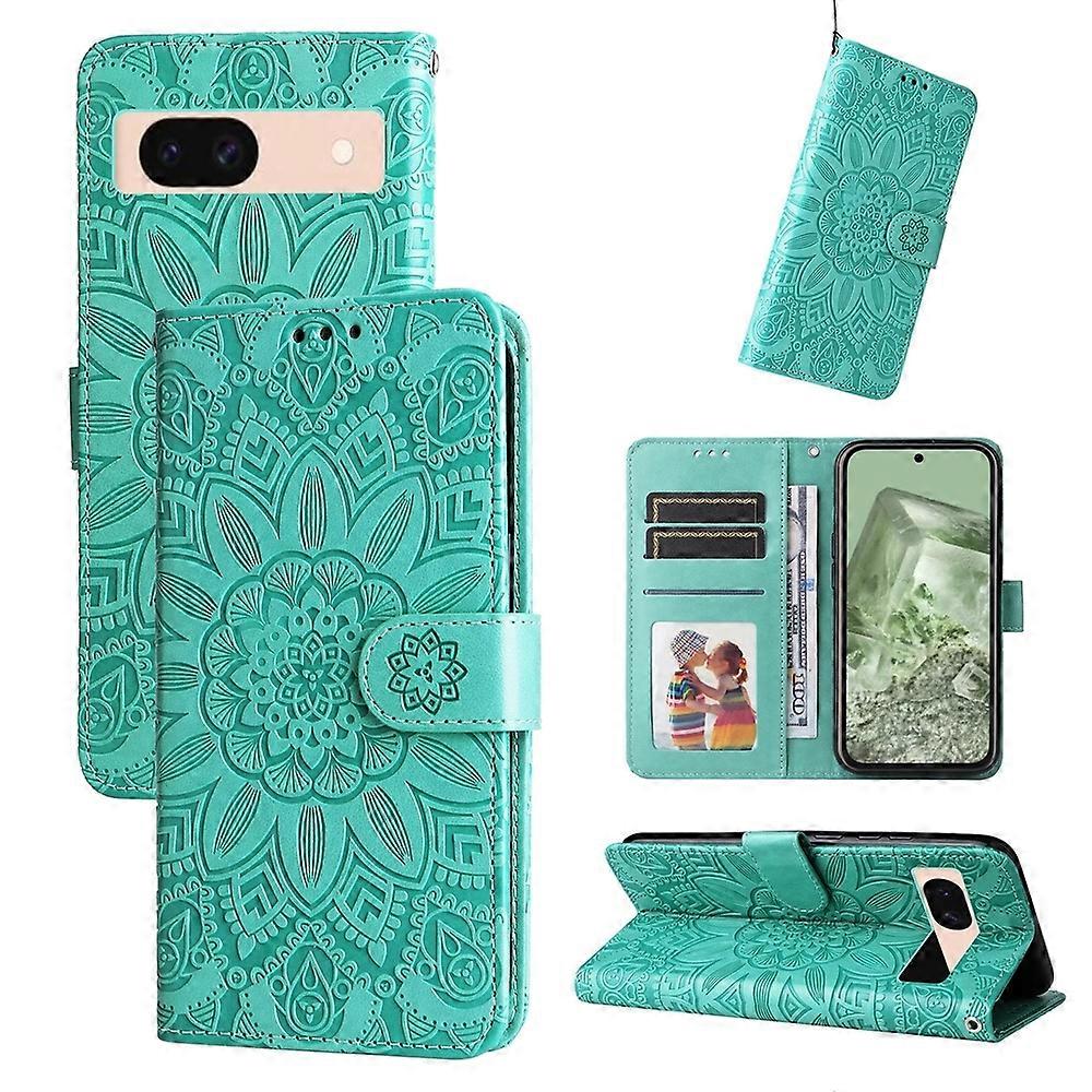 Embossed Sunflower Leather Phone Case