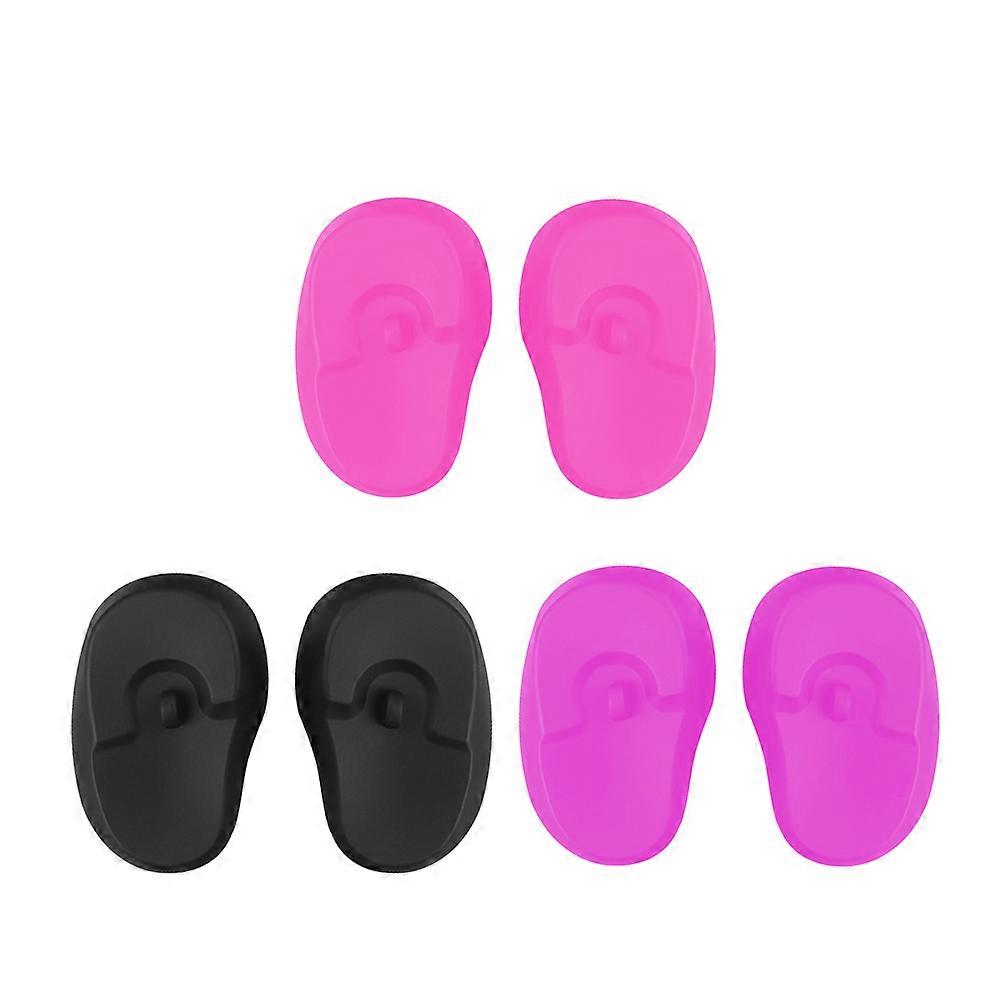 Silicone Ear Protectors in Assorted Colors for Hairdressing and Daily Use 6 Pairs Lightweight and