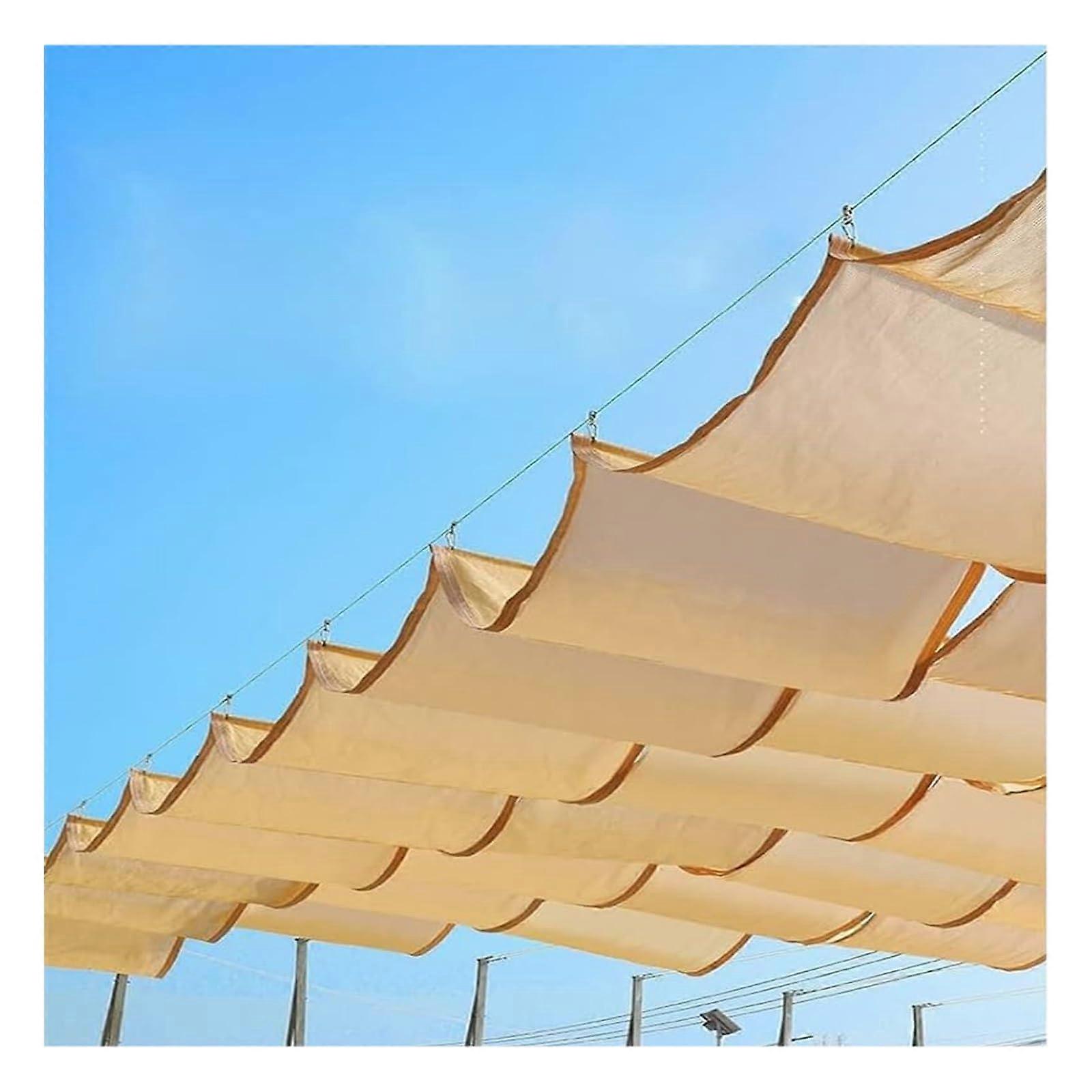 Retractable pergola cover – Telescopic canopy, durable, wave sunshade (W:1.1m*L:8m)