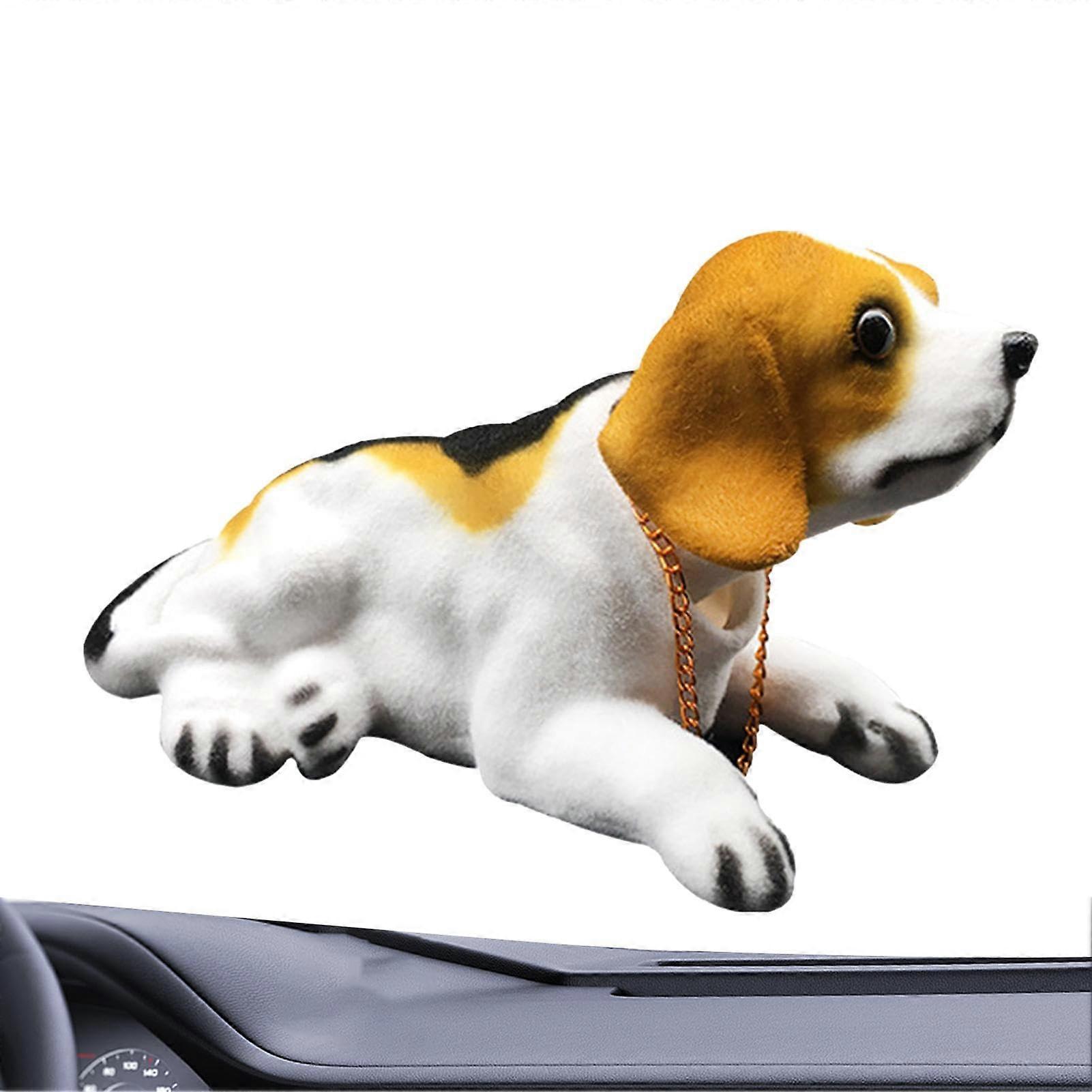 Dog Car Dashboard, Dog Dashboard Decorations Bobble Head Puppy Statue Dashboard Crafts, Desktop Ornament for Dog Lovers