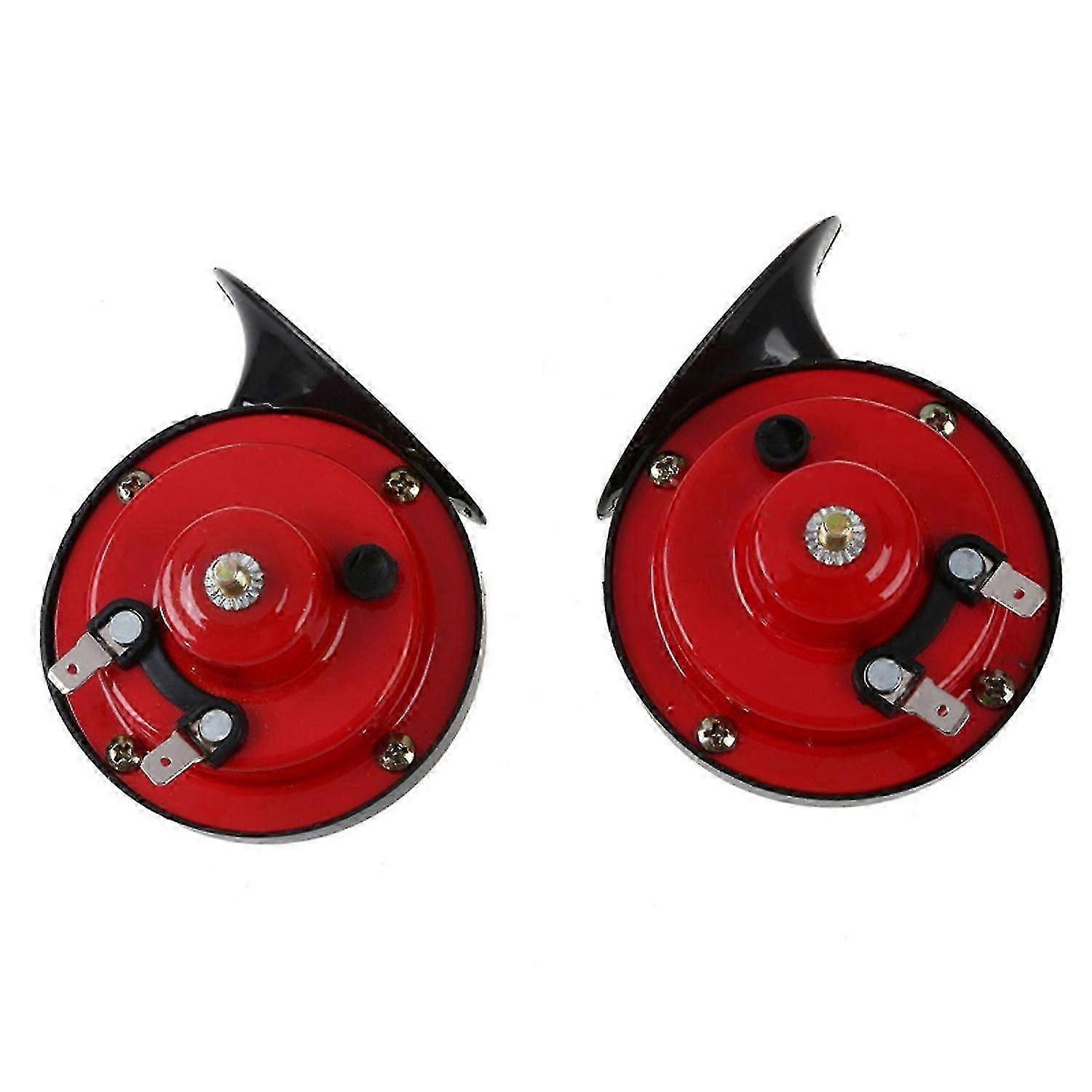 2PCS 24V Universal Double Tone Loud Electric Snail Horn Waterproof for Vehicles