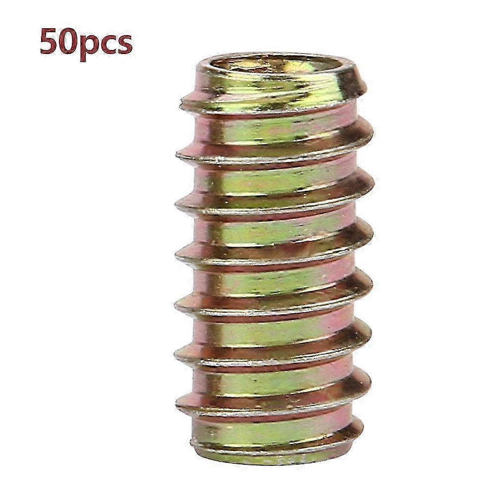 Iron Inner And Outer Teeth Straight Nuts Furniture Assortment Threaded Insert Nut (M8*30 50PCS)