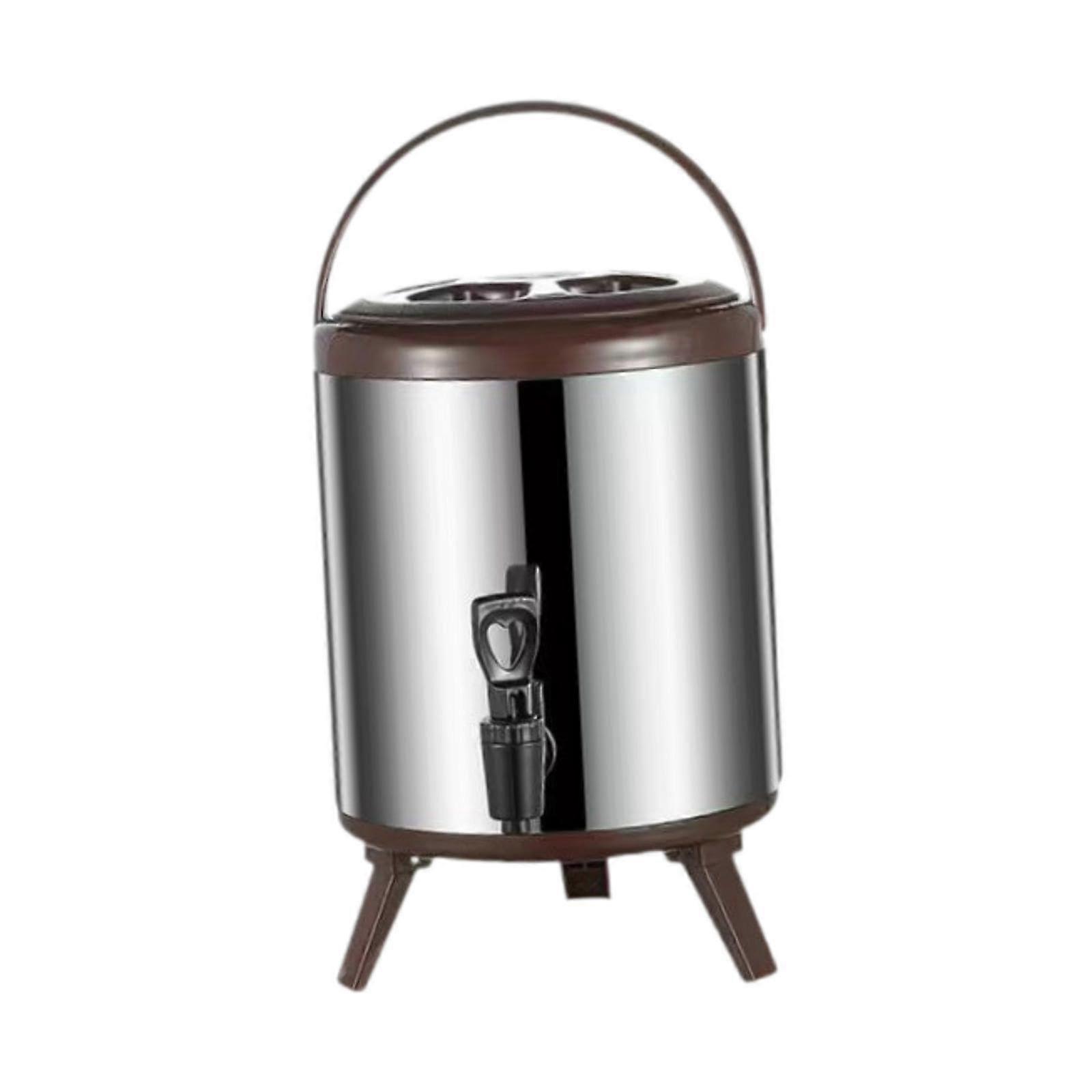 Insulated doublelayer thermal bucket for hot and cold beverages, milk pail, heatinsulated bucket for soup camping, 10L