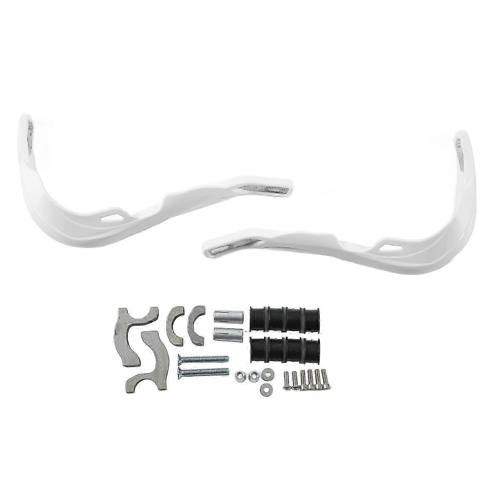 Universal 7/8in 22mm Motorcycle Handlebar Protective Guard for Sport Dirt Bikes ATV MX Motocross - White