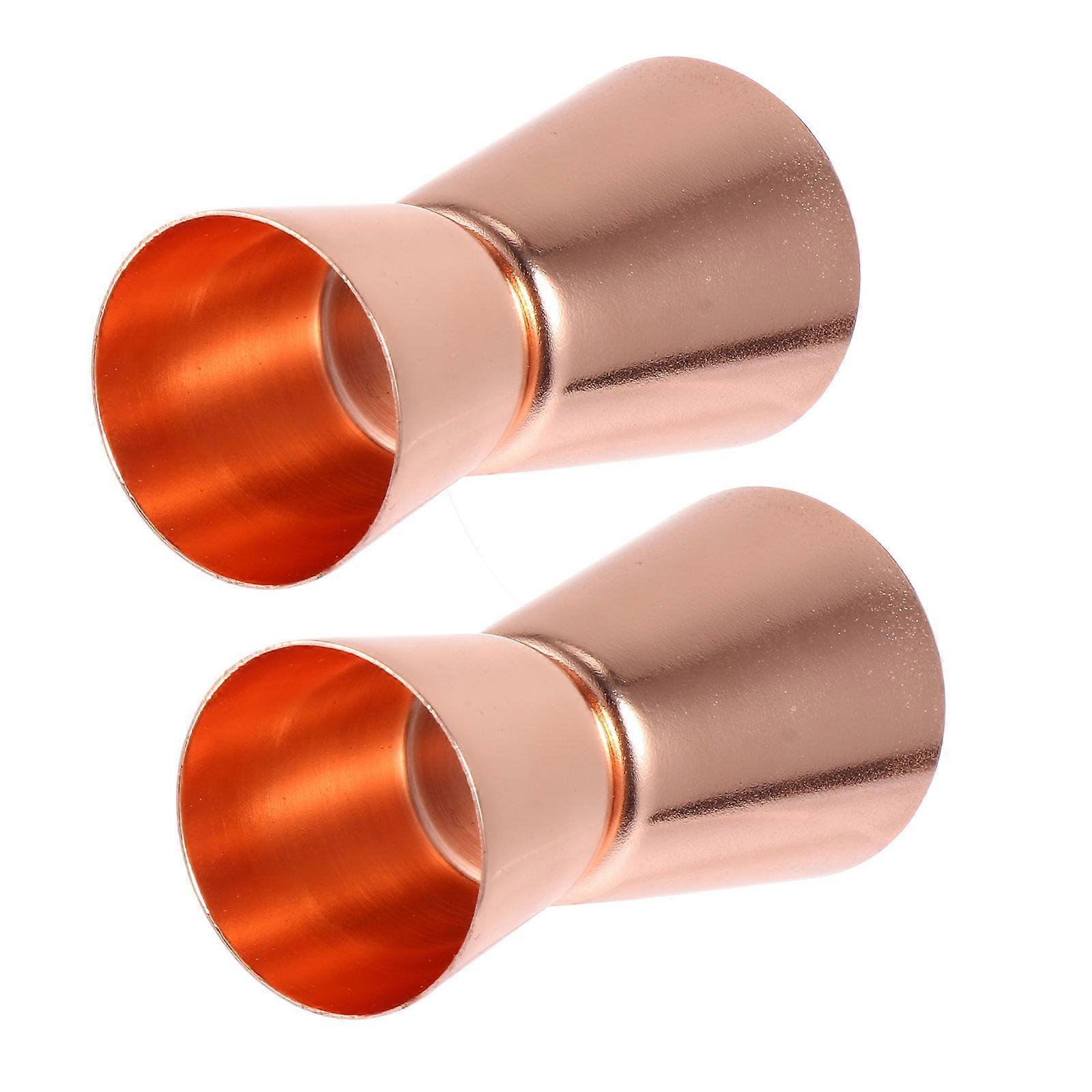 Golden Stainless Steel Bartender Scale Cup Doublehead Ounce Measuring Device 2 pcs