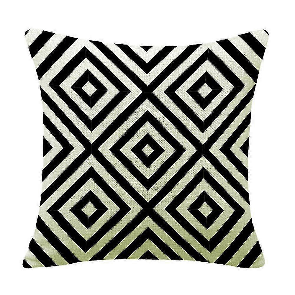 geometriskt tryck bomull linne kuddfodral örngott för soffa heminredning design