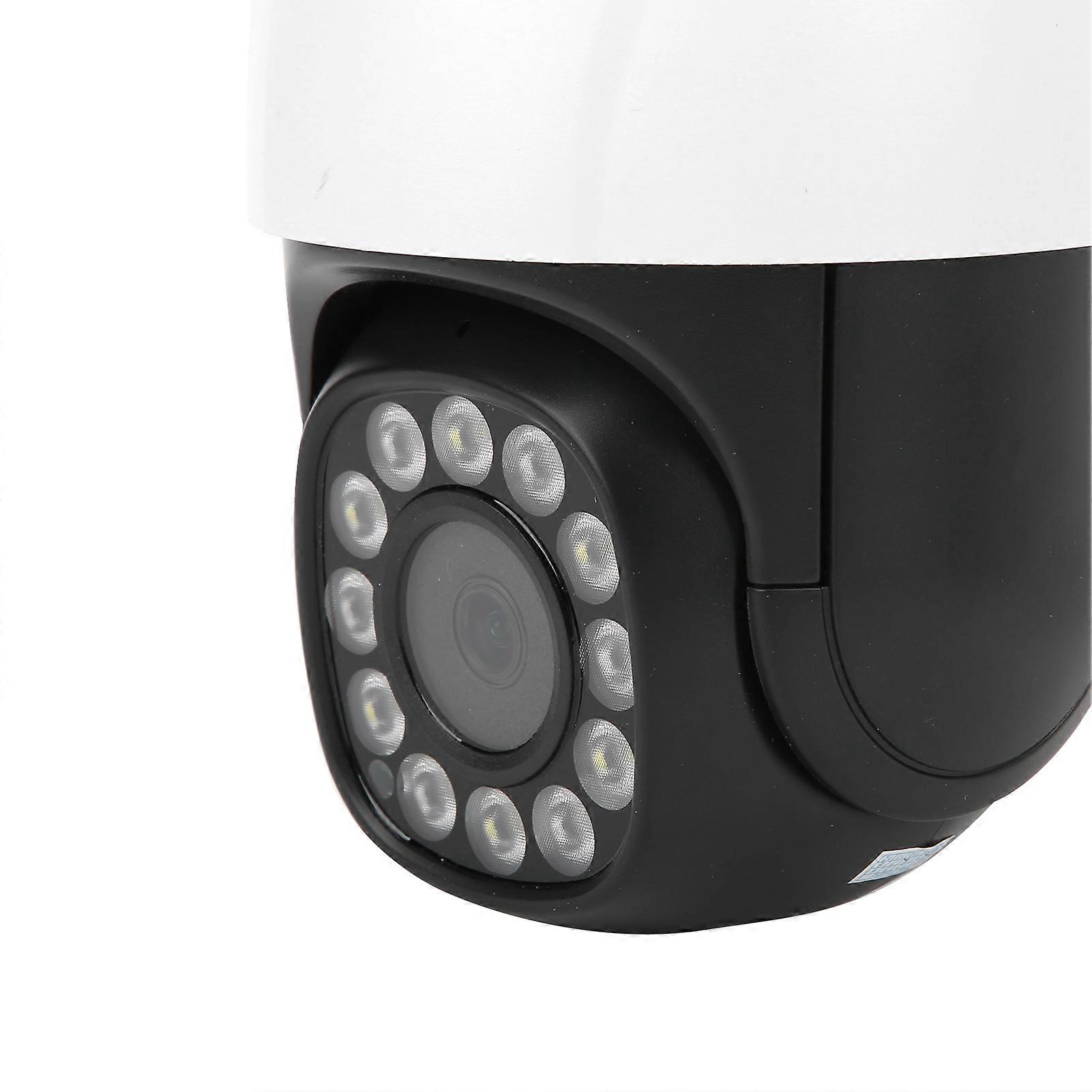 IP Camera WiFi HD 1080P IP66 12 Lights PTZ Rotation APP Remote Control Home Security 100‑240VUS Plug