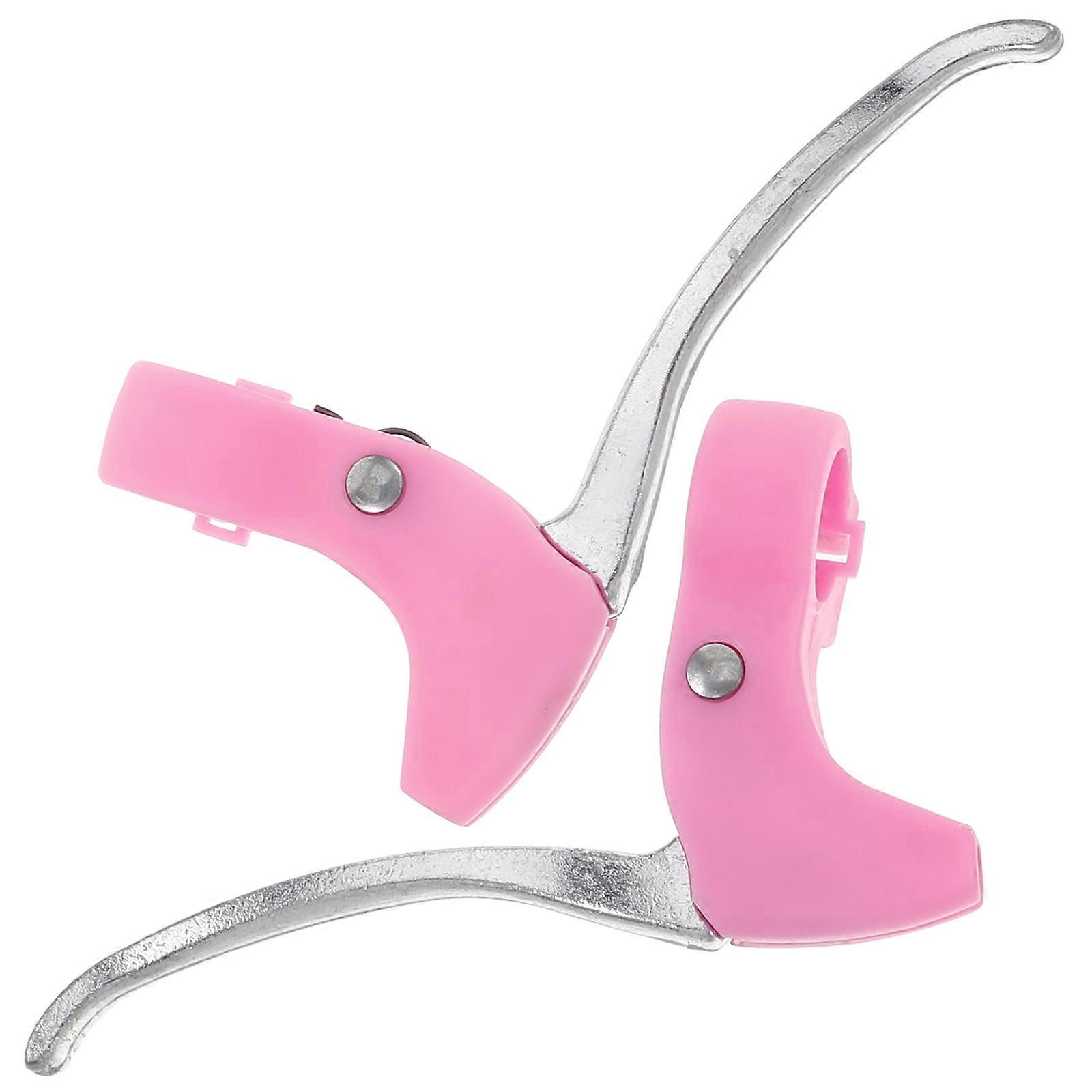 Bike Brake Lever Replacement ABS Daily Commute Pink 13.50X10.00X4.00CM Durable Grip 2Set