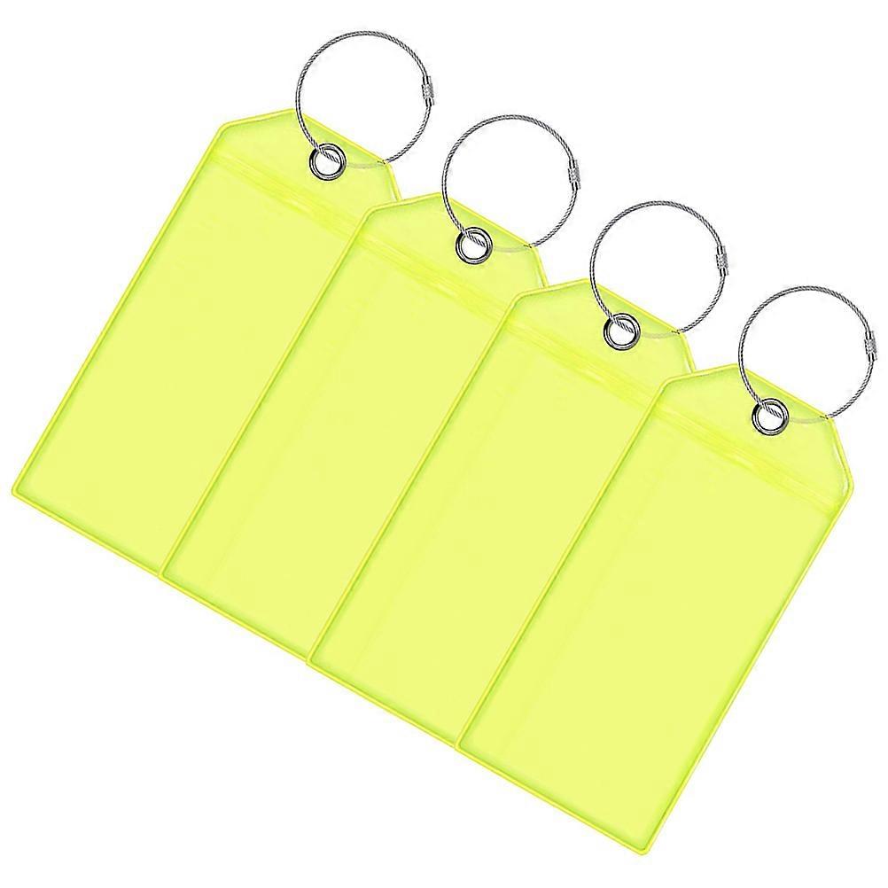 Luggage Tags Set 4PCS Baggage Identifiers for Suitcase Identification, Travel Tags for Airplane and Cruise Ship