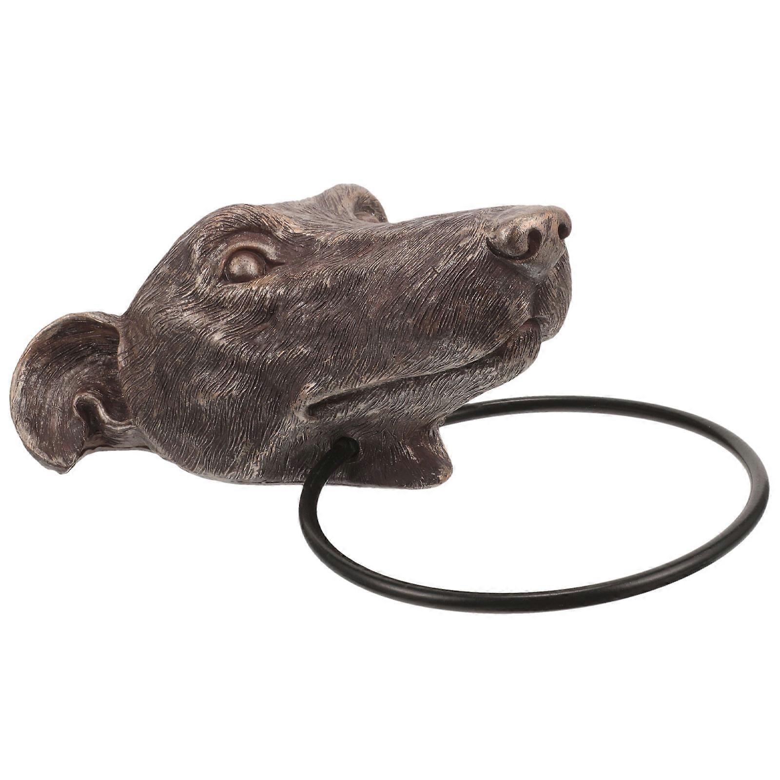 Lifelike Dog Head Resin Door Handle Durable Weather Resistant Exterior Home Decor Unique Rustic Design Multi Functional