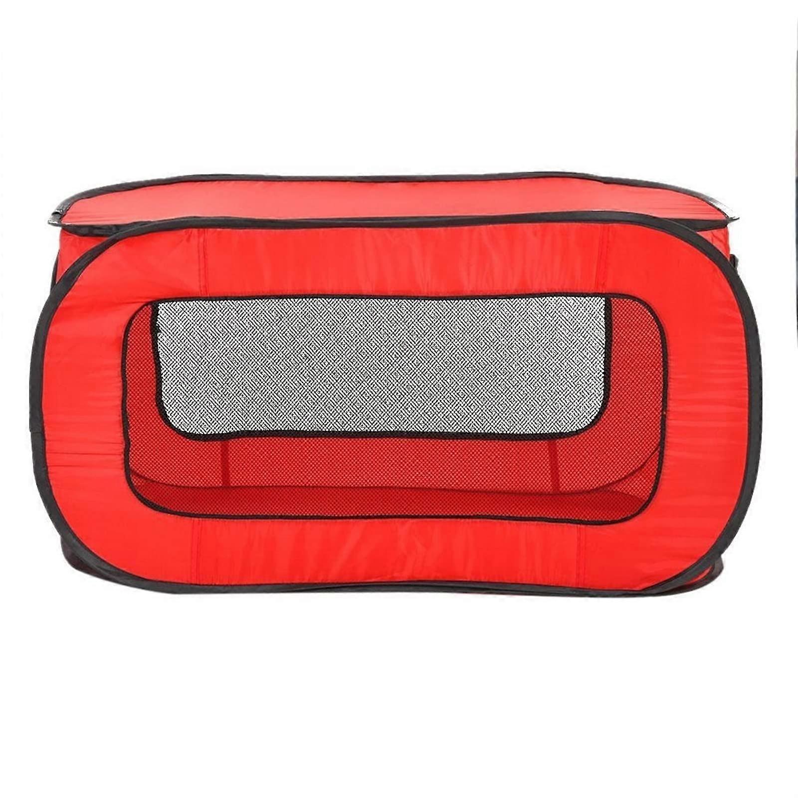 Pet Beds - Portable, Foldable, Rectangular Pet Tent, Dog Crate, Playpen, Fence, Puppy House, Cat House, Breathable Design, Red Color, Octopus Feet