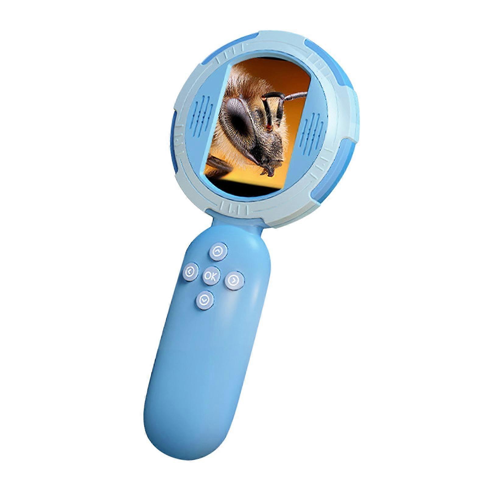 Digital Microscopy Magnifier for Kids Portable Practical with 8 LED Lights Practical Magnifying Tool