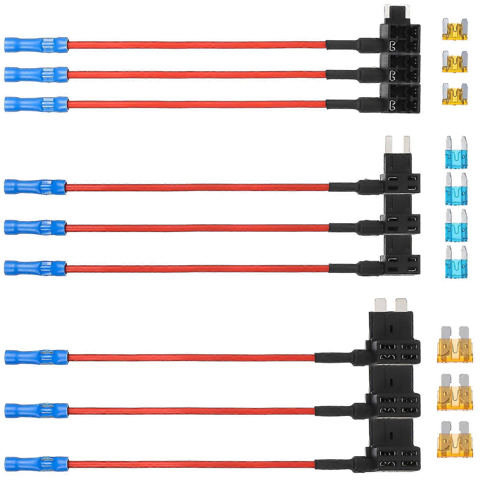 Low Profile Fuse Adapter Add Circuit Electrical System Expansion Vehicle Electrical System 1Set