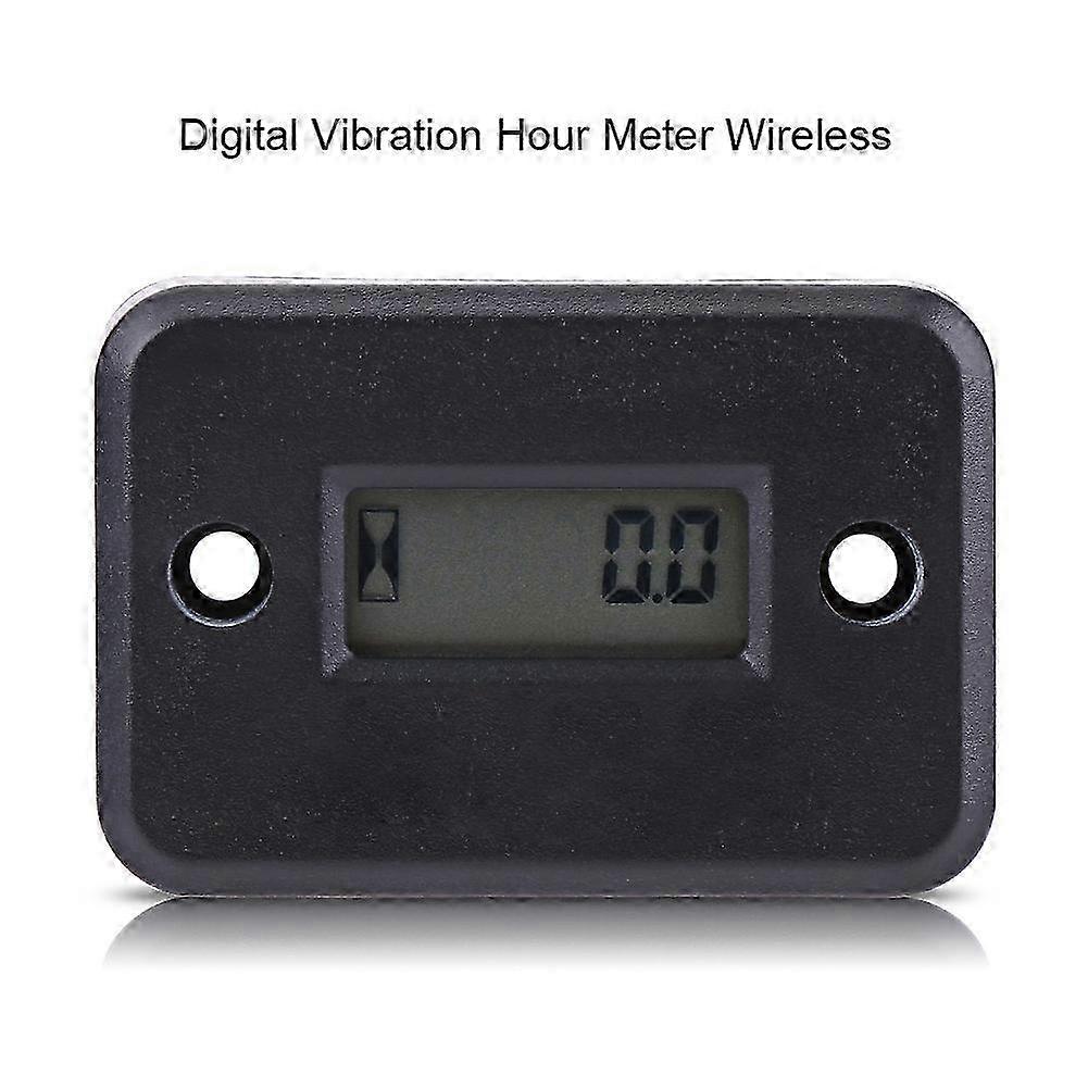 Wireless Digital Vibration Hour Meter Gauge for Vibrating Machines, Motorcycles, ATVs, and Marine Use