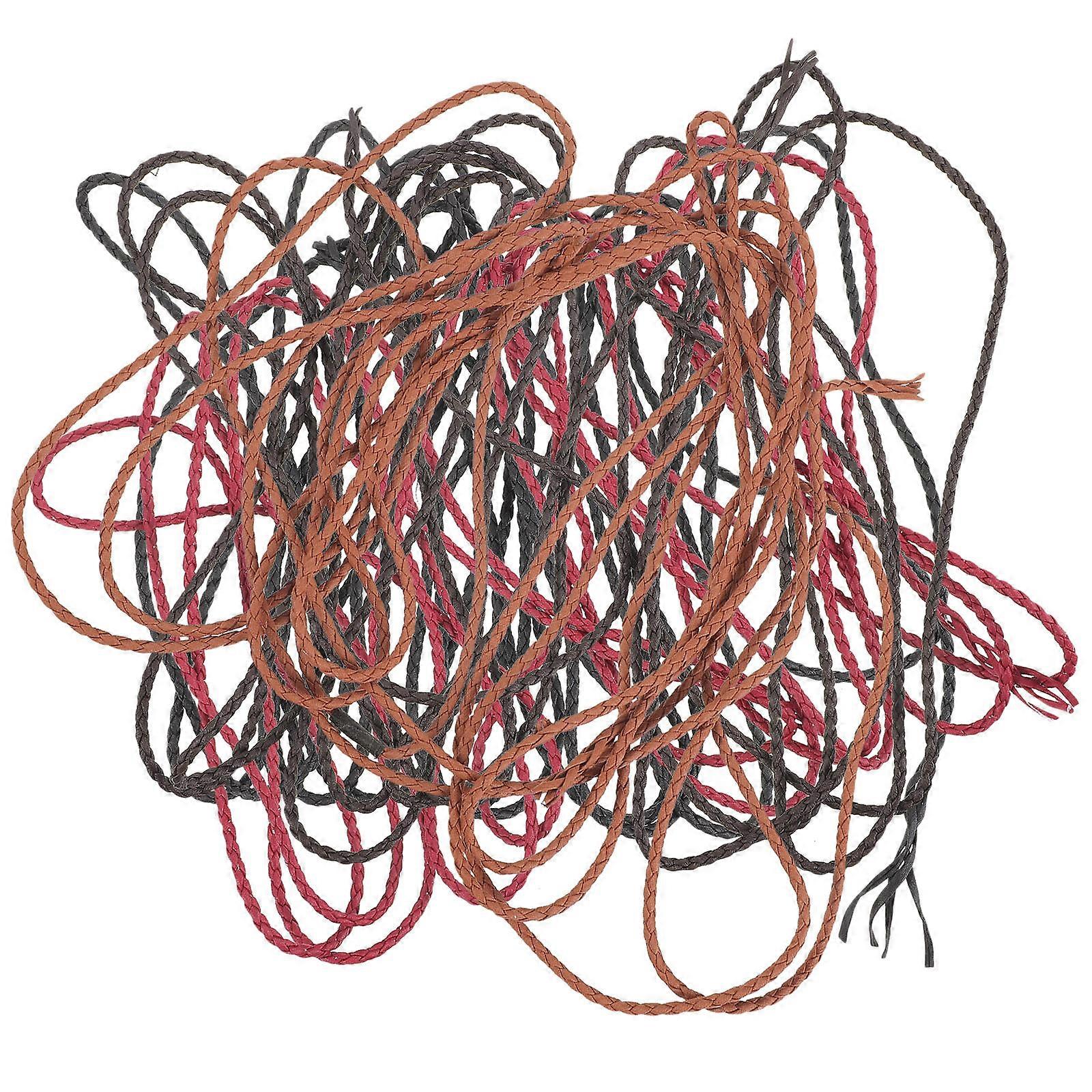 Assorted Color PU Cord for DIY Bracelets Necklaces and Keychains 4pcs