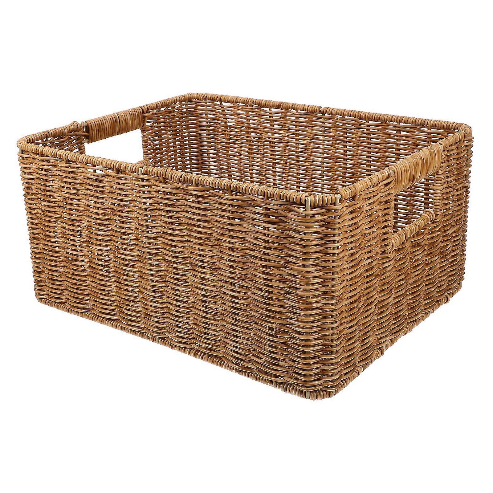 Desktop-Korb Großraum-Imitations-Rattan-Korb-Behälter