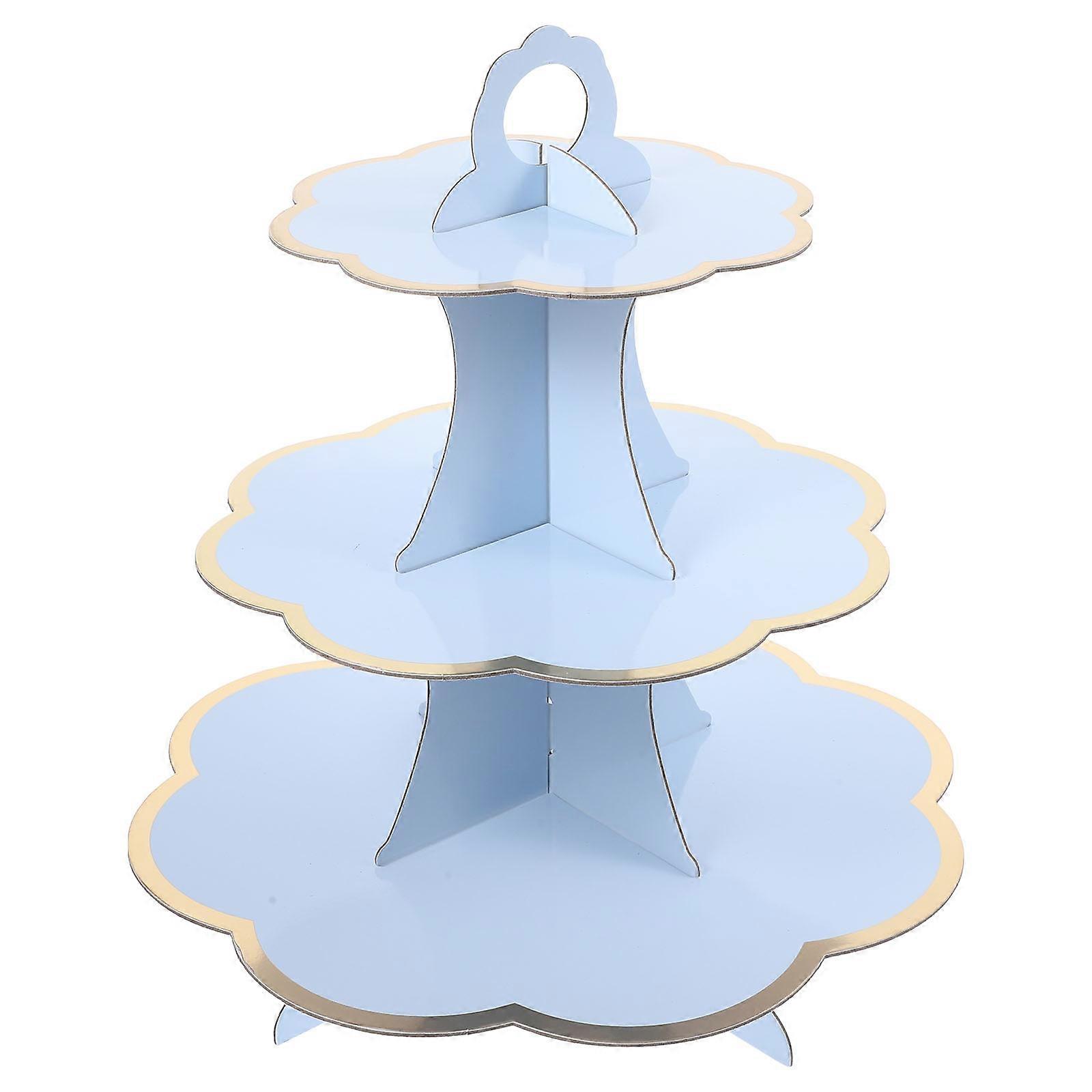 Disposable Multi Tier Cake Stand Round Cupcake Holder Party Dessert Display Sturdy Odorless Suitable for Weddings Birthdays Banquets Pastry Serving