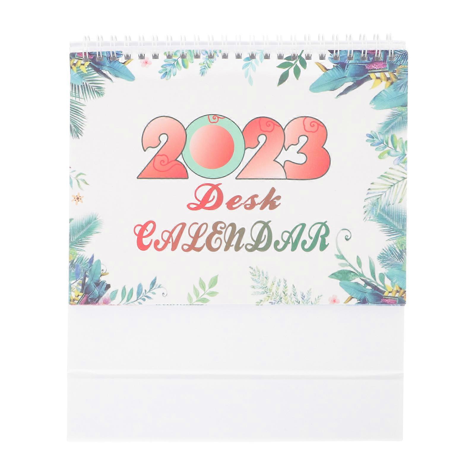 Standing Desk Calendar Simple Style Decoration Reminder Tool White 21x20.5cm Office Workers Desktop Decoration 1Set